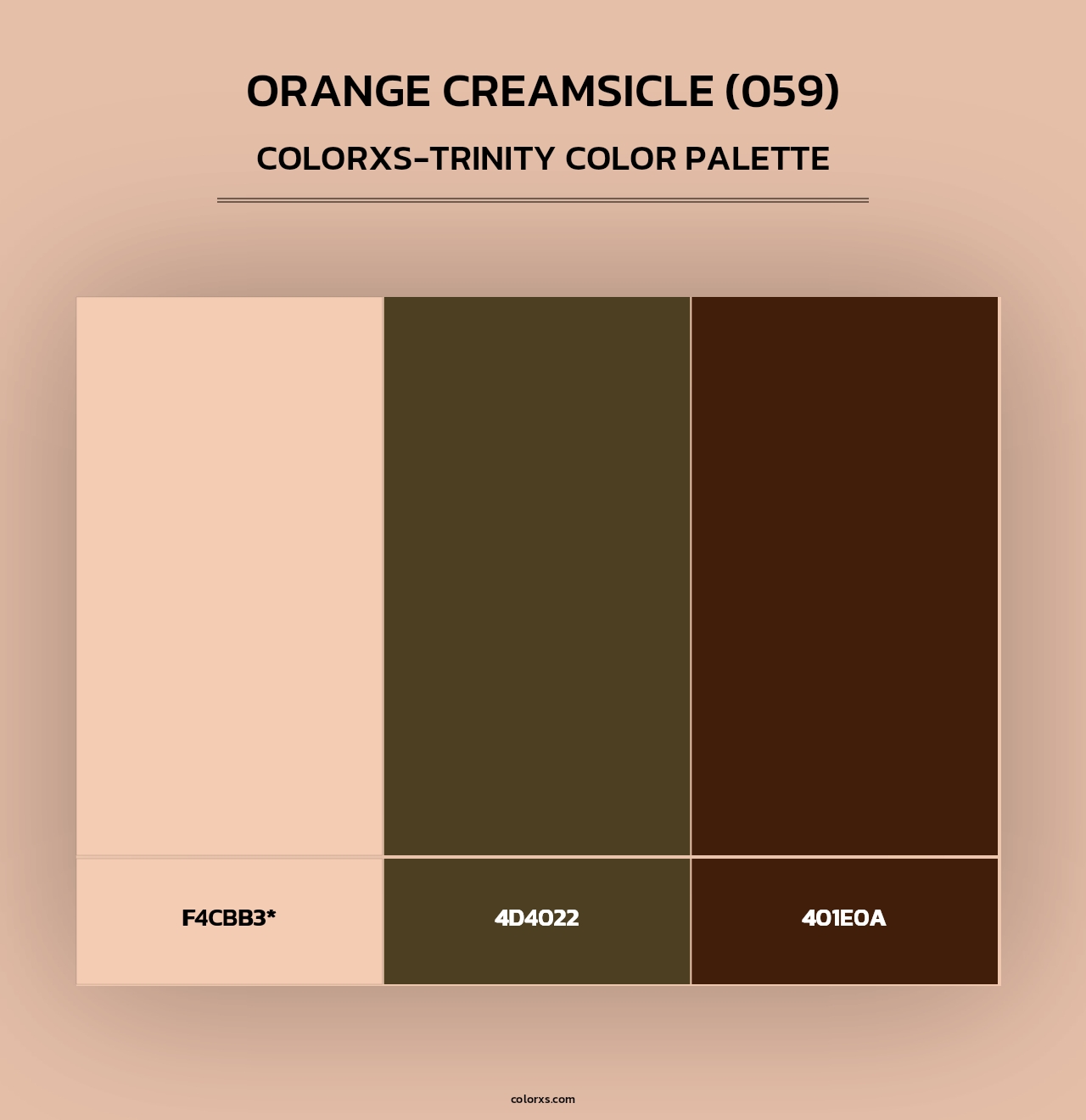 Orange Creamsicle (059) - Colorxs Trinity Palette