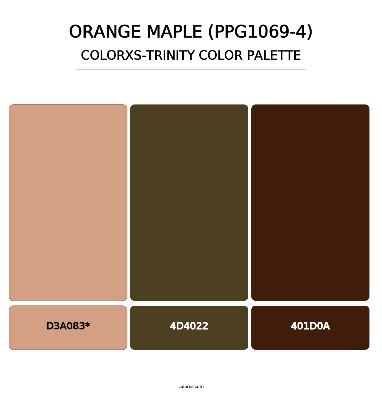 Orange Maple (PPG1069-4) - Colorxs Trinity Palette