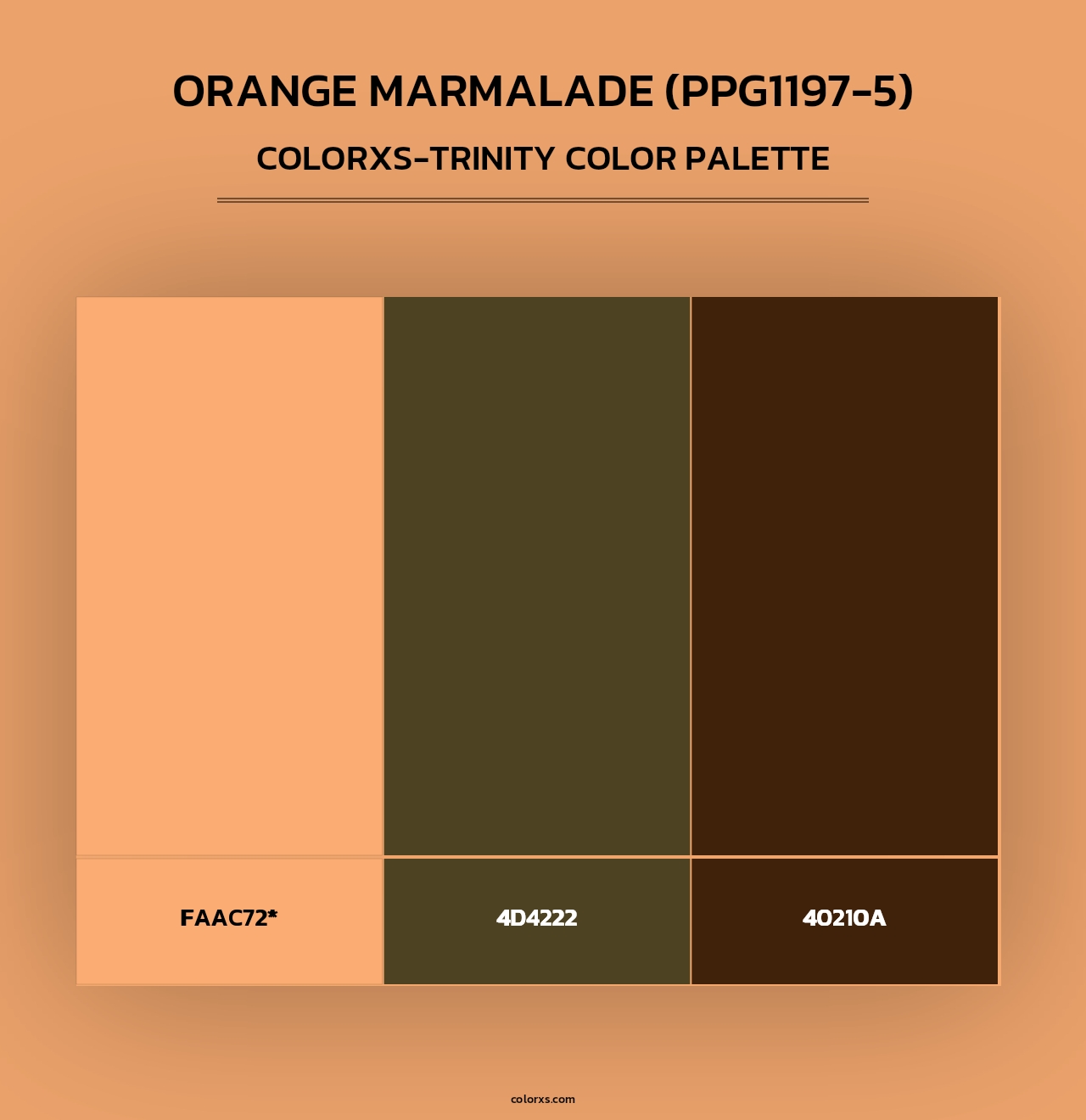 Orange Marmalade (PPG1197-5) - Colorxs Trinity Palette