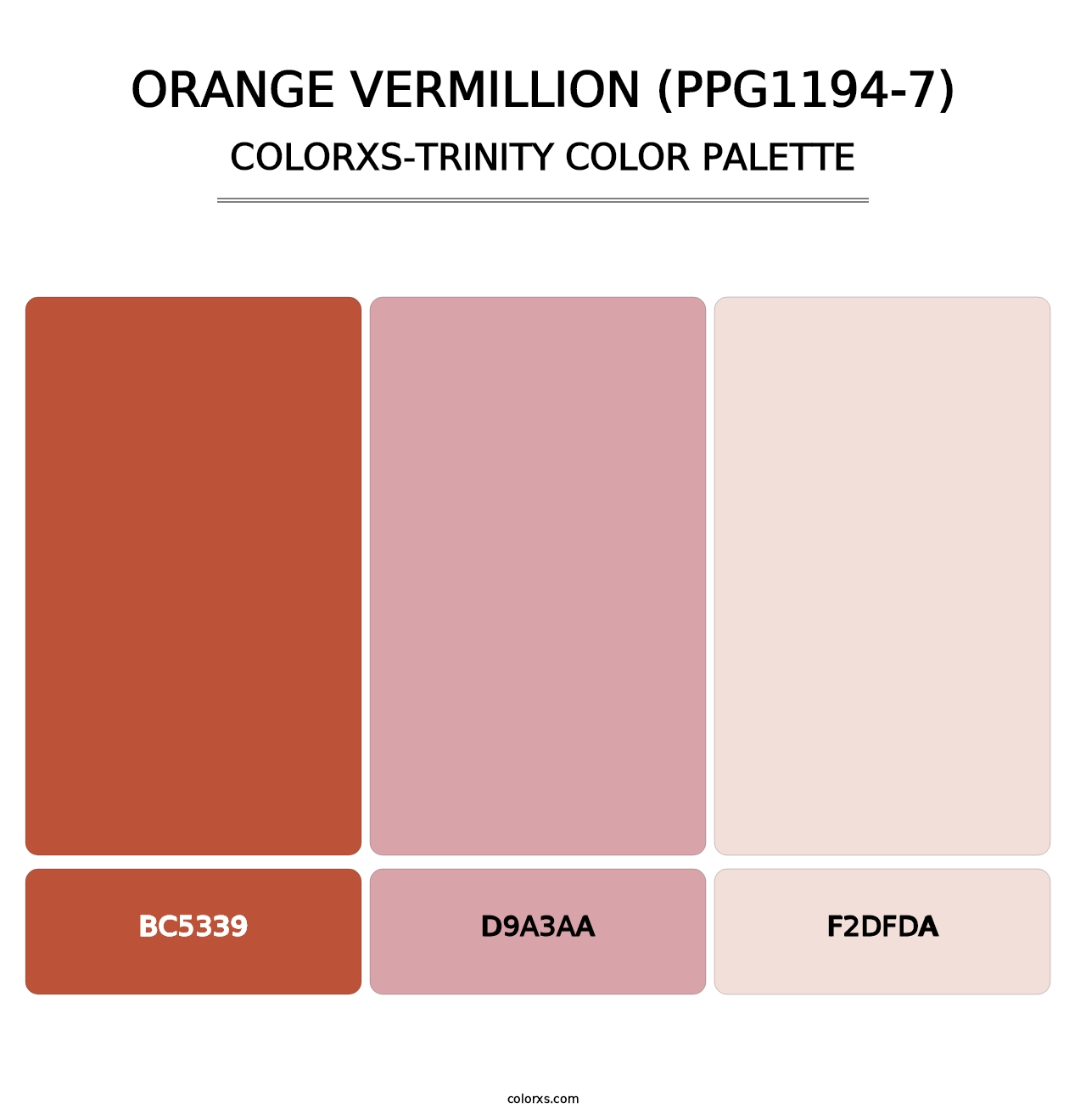 Orange Vermillion (PPG1194-7) - Colorxs Trinity Palette