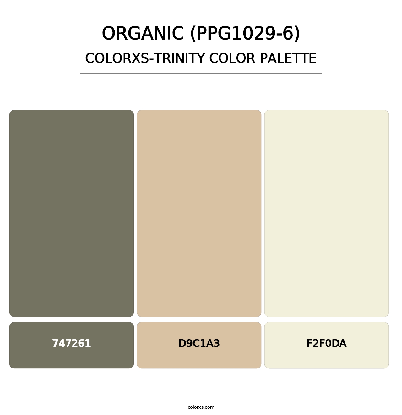 Organic (PPG1029-6) - Colorxs Trinity Palette