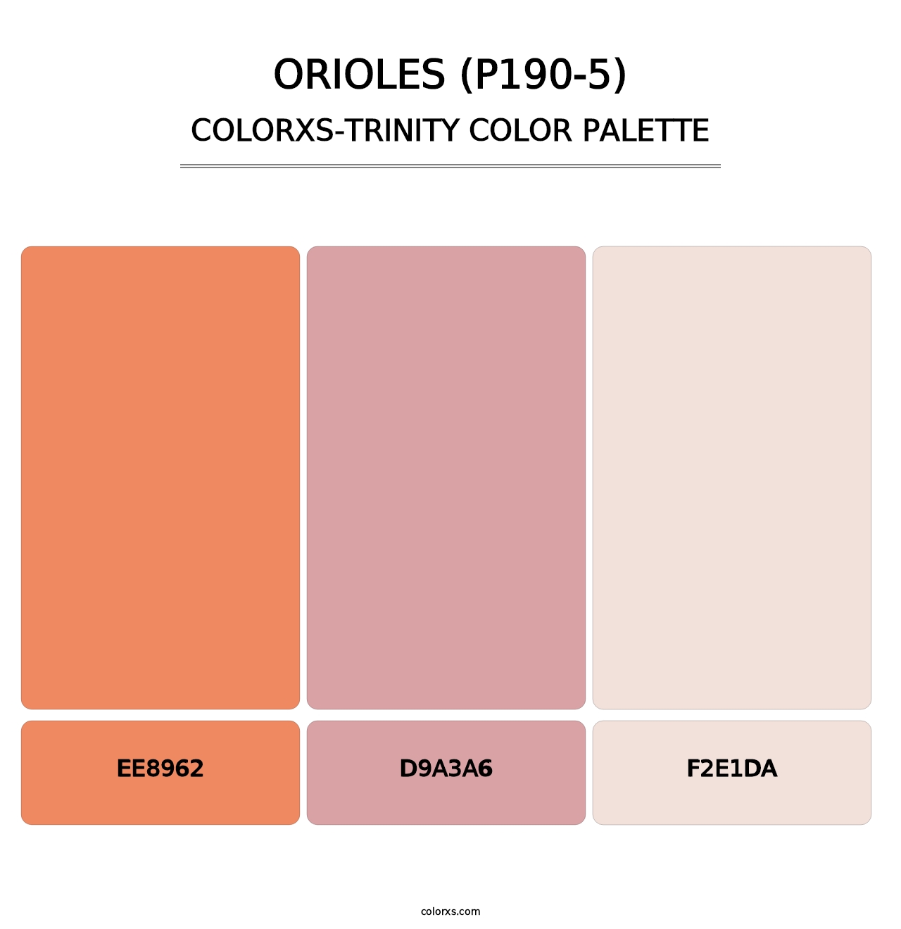 Orioles (P190-5) - Colorxs Trinity Palette