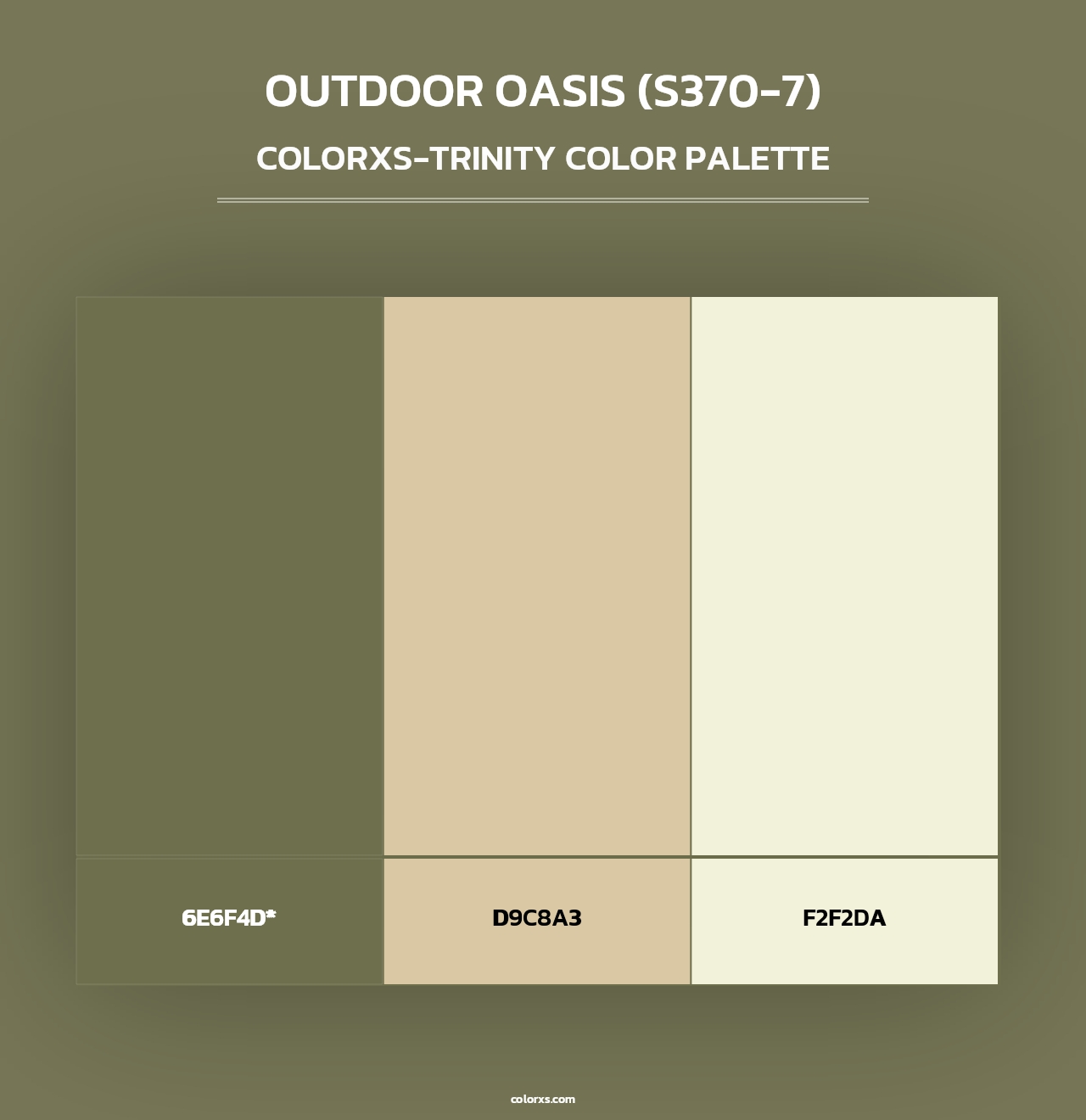 Outdoor Oasis (S370-7) - Colorxs Trinity Palette