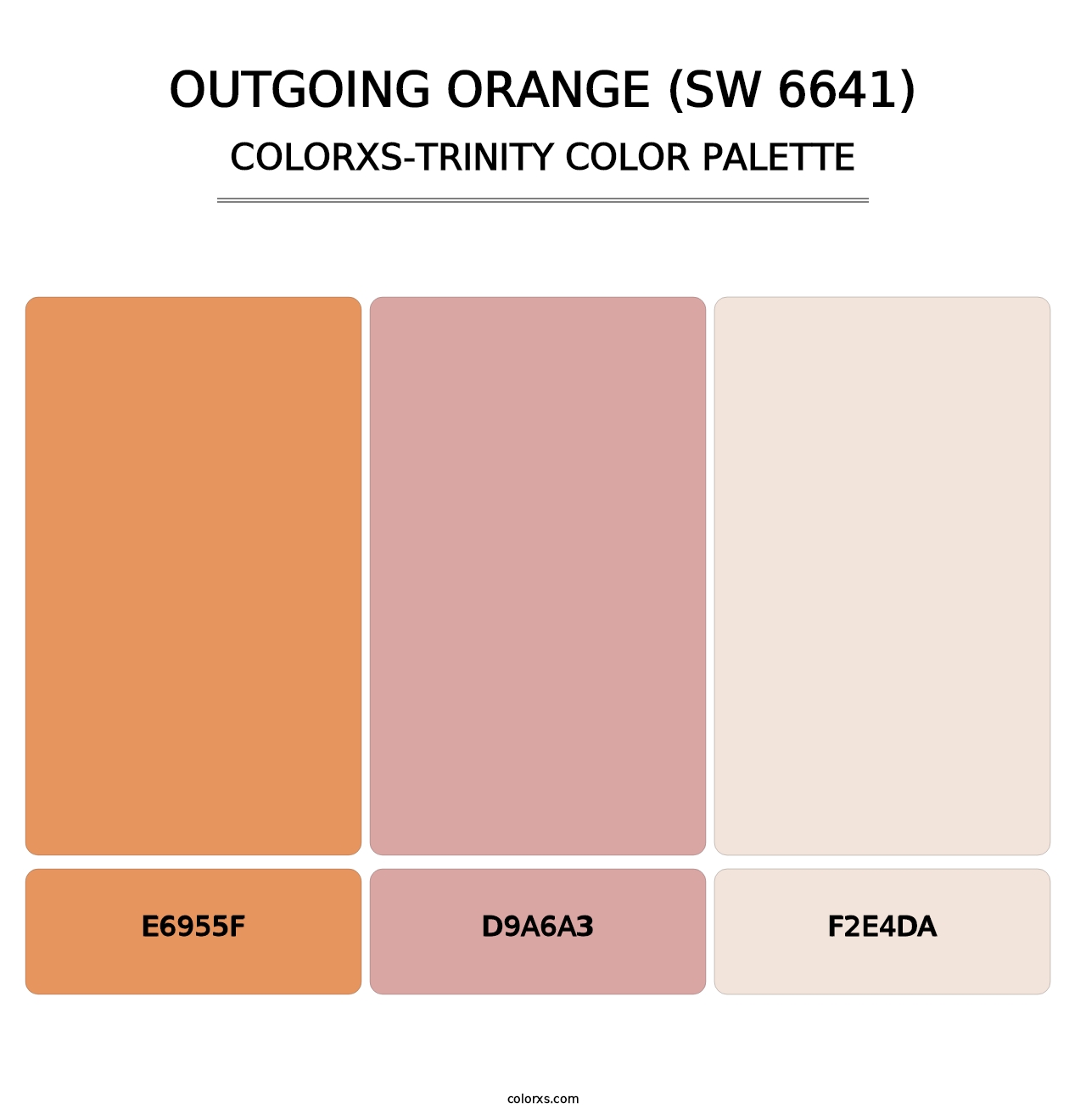 Outgoing Orange (SW 6641) - Colorxs Trinity Palette