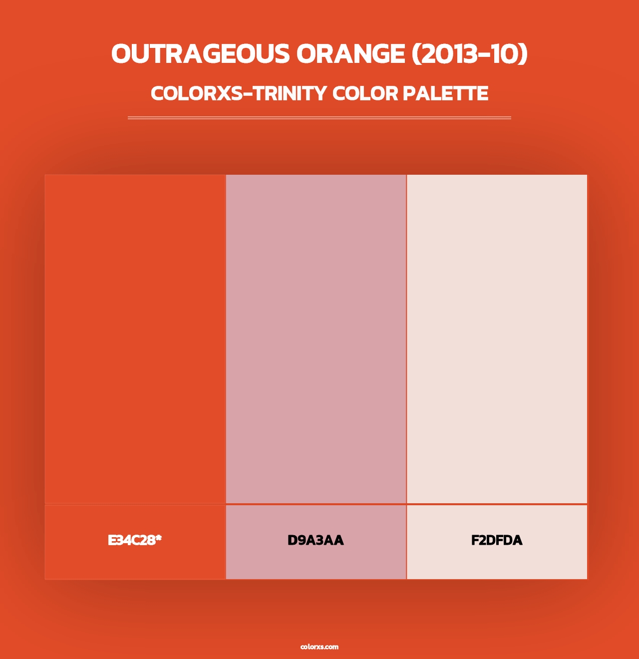 Outrageous Orange (2013-10) - Colorxs Trinity Palette