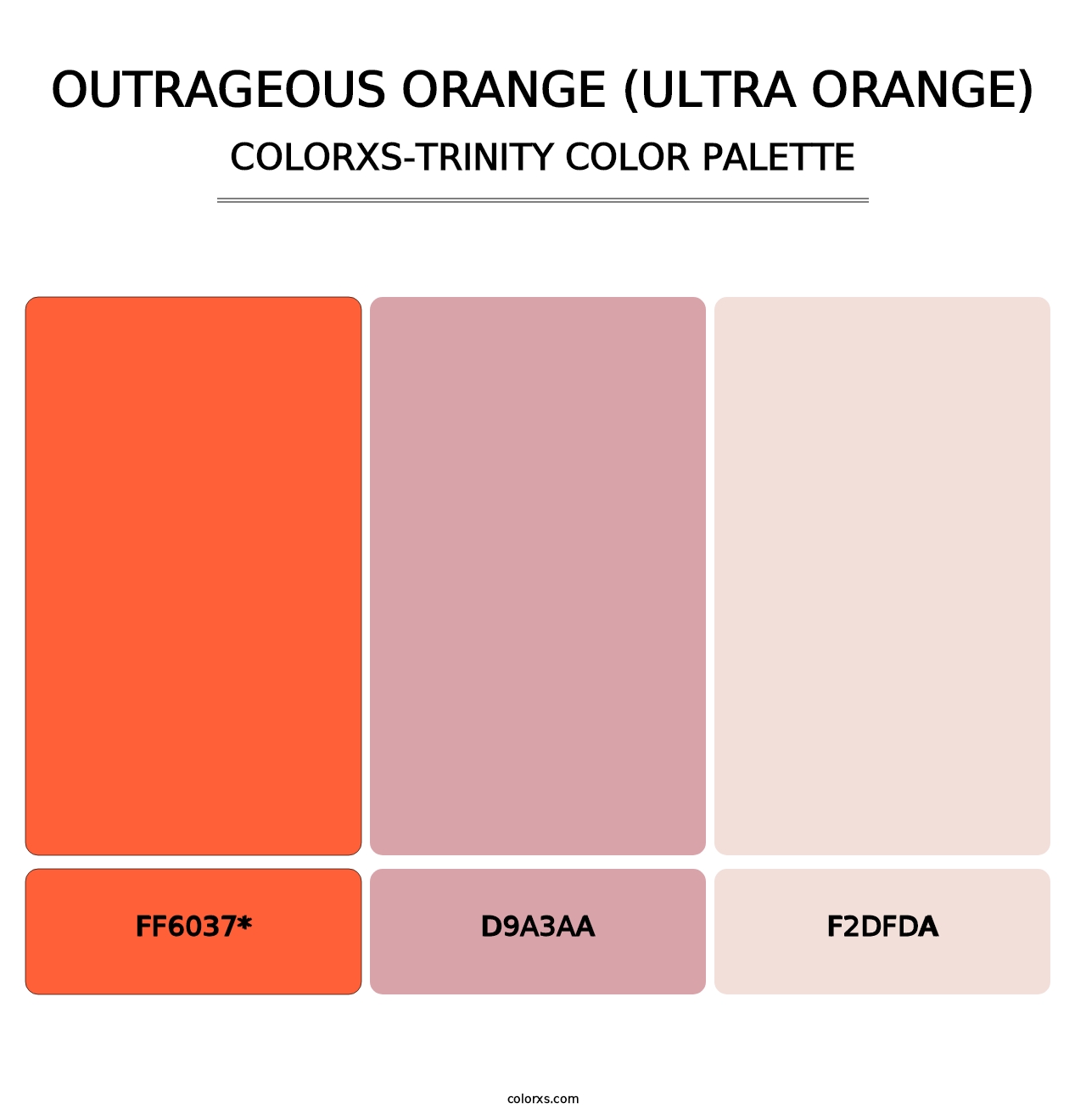 Outrageous Orange (Ultra Orange) - Colorxs Trinity Palette
