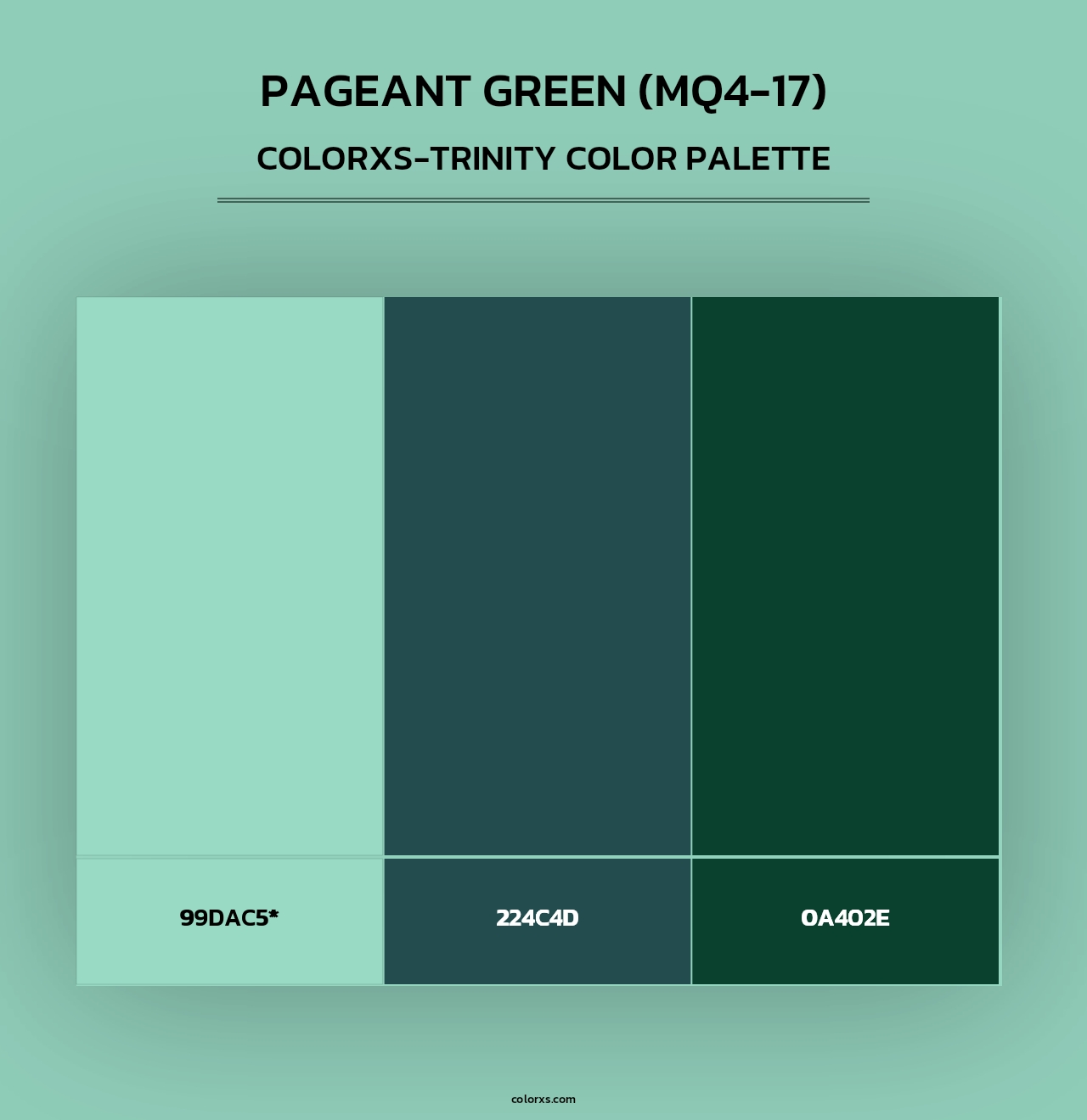 Pageant Green (MQ4-17) - Colorxs Trinity Palette
