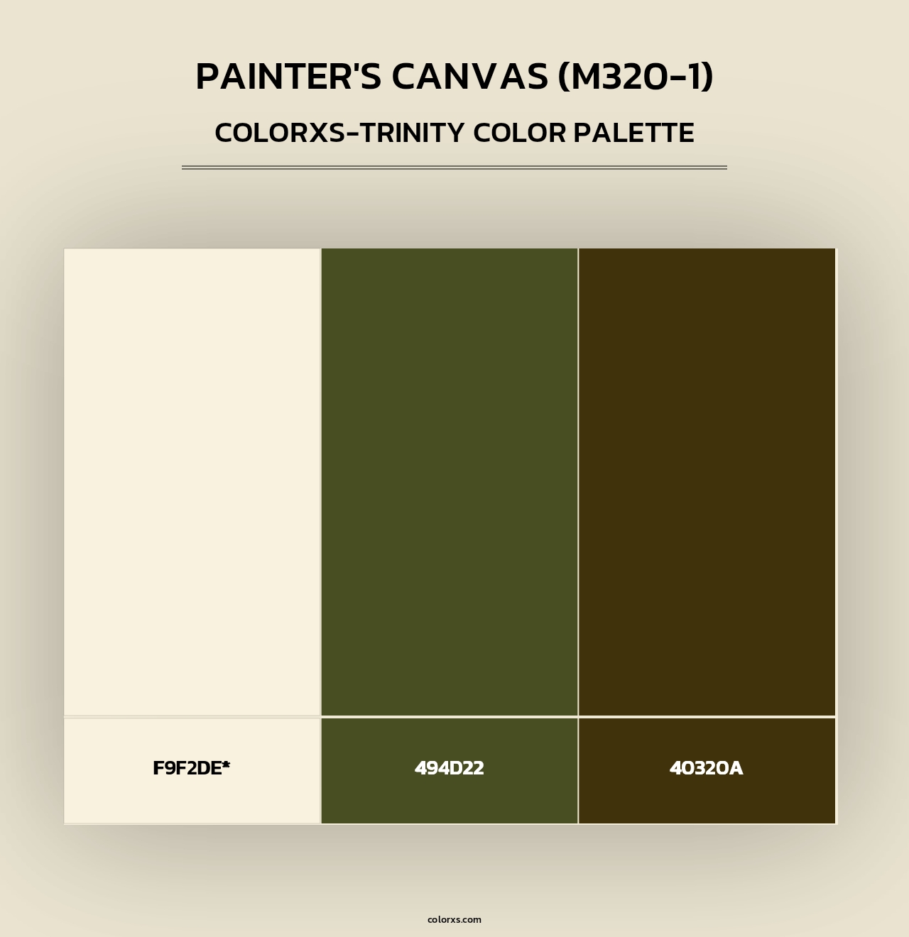 Painter'S Canvas (M320-1) - Colorxs Trinity Palette