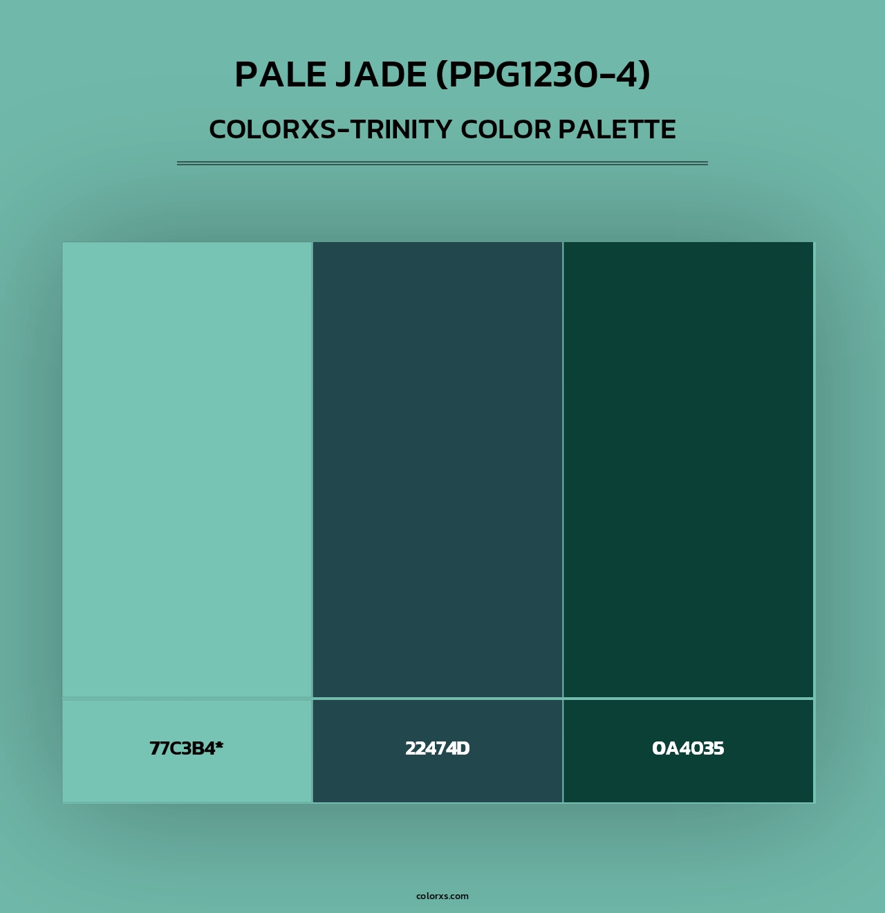 Pale Jade (PPG1230-4) - Colorxs Trinity Palette