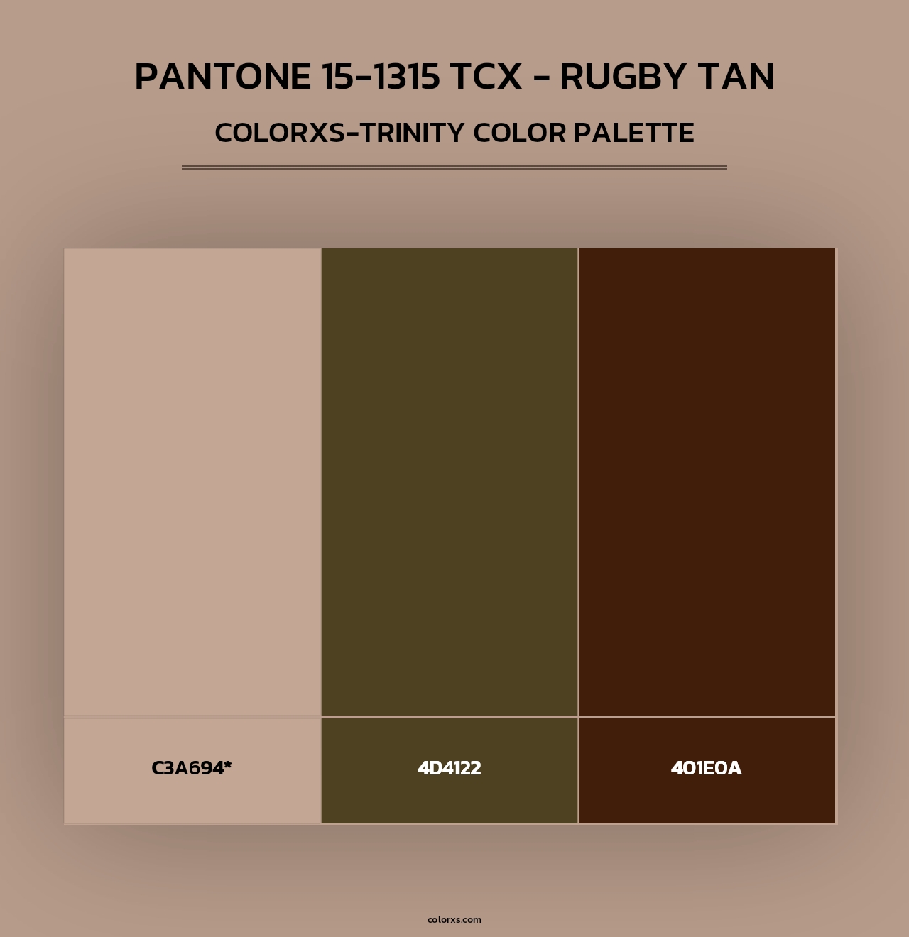 PANTONE 15-1315 TCX - Rugby Tan - Colorxs Trinity Palette