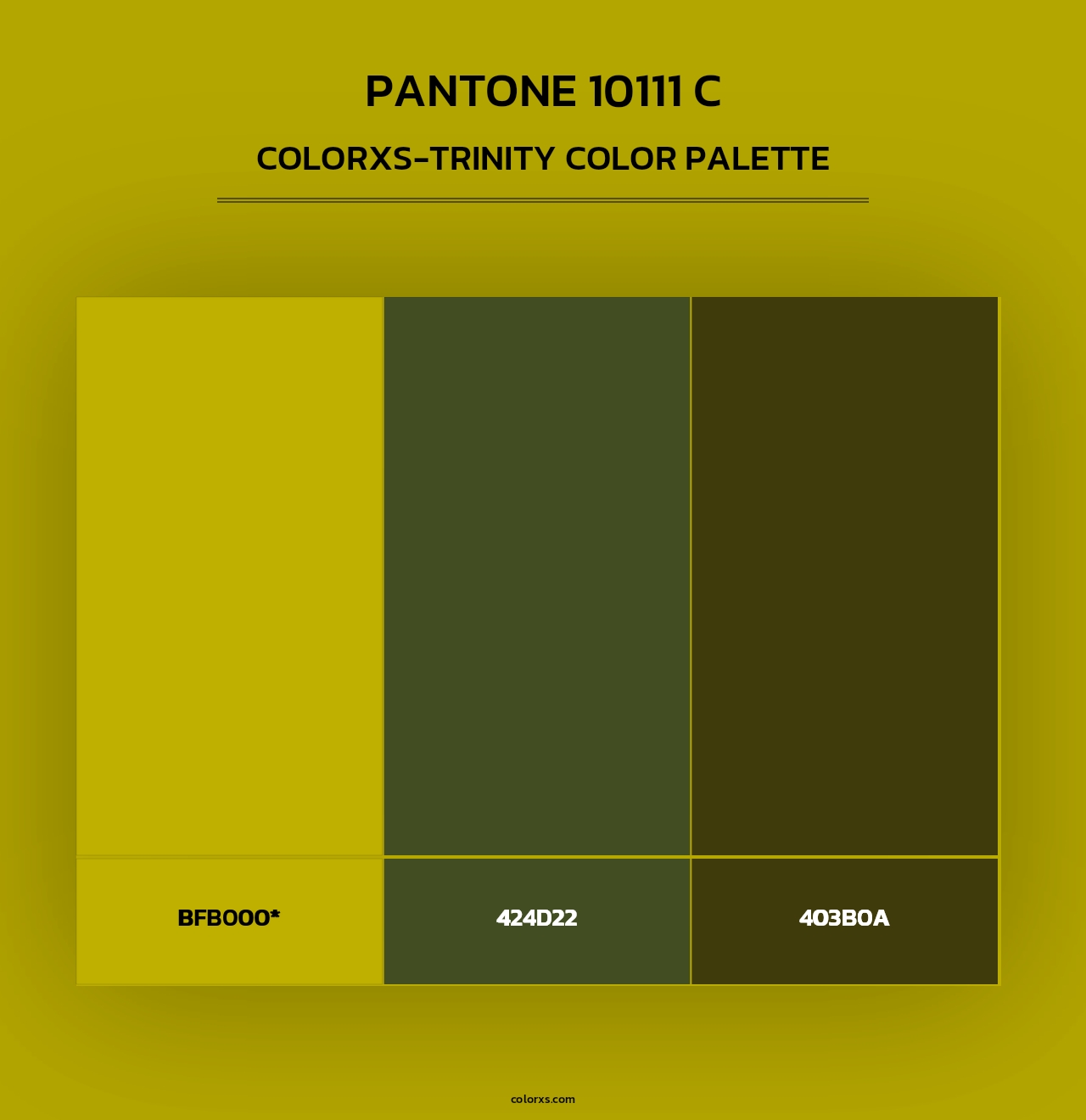 PANTONE 10111 C - Colorxs Trinity Palette
