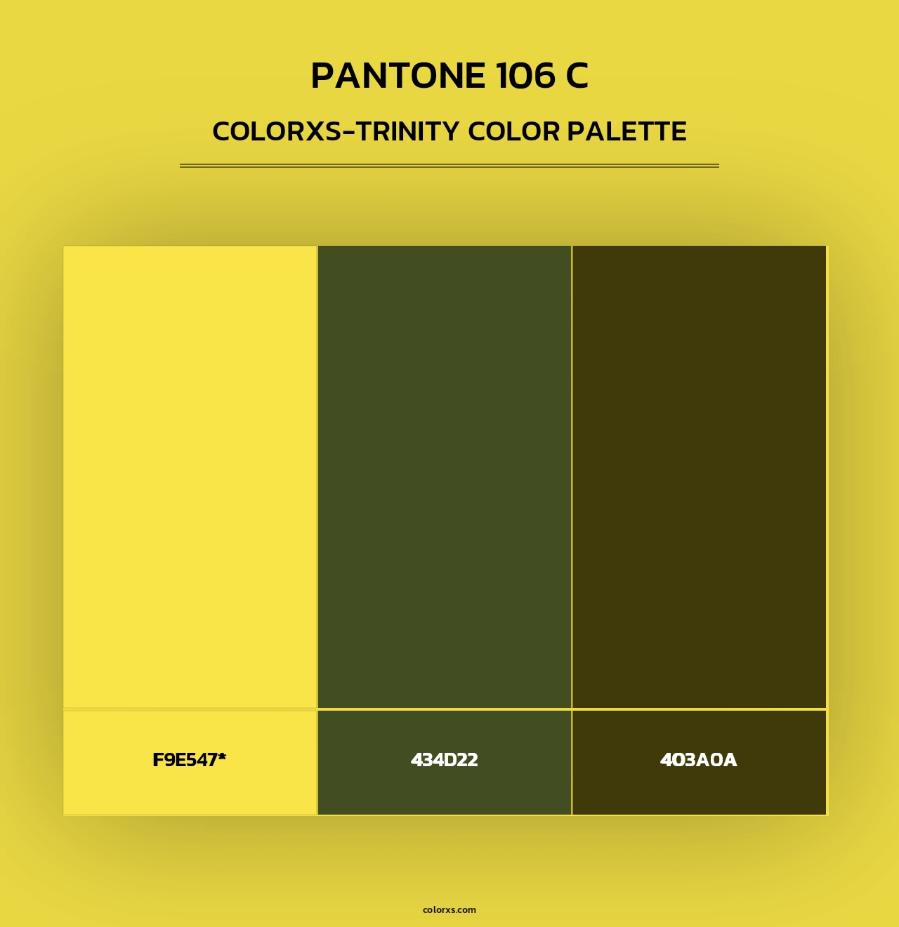 PANTONE 106 C - Colorxs Trinity Palette