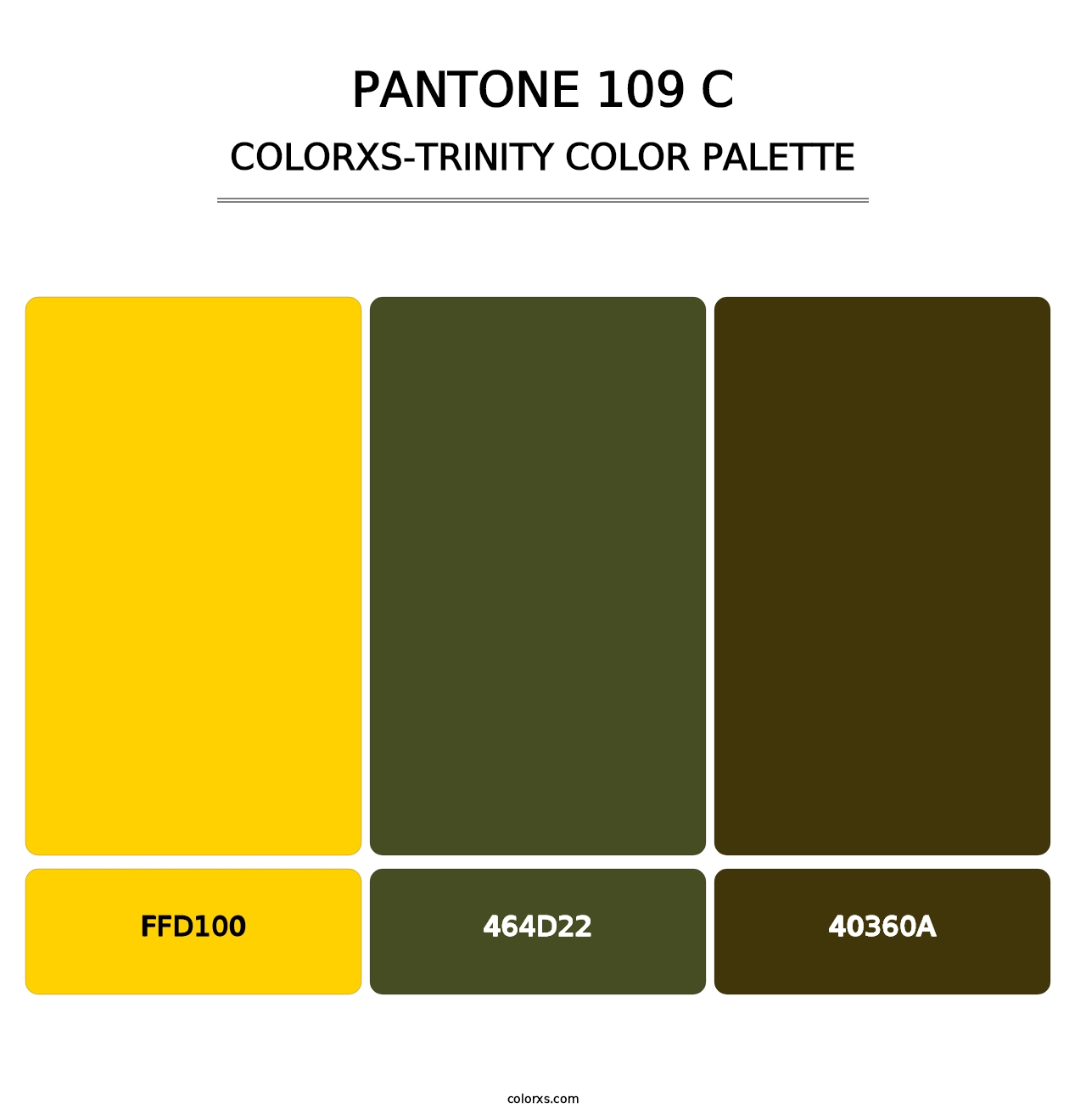 PANTONE 109 C - Colorxs Trinity Palette