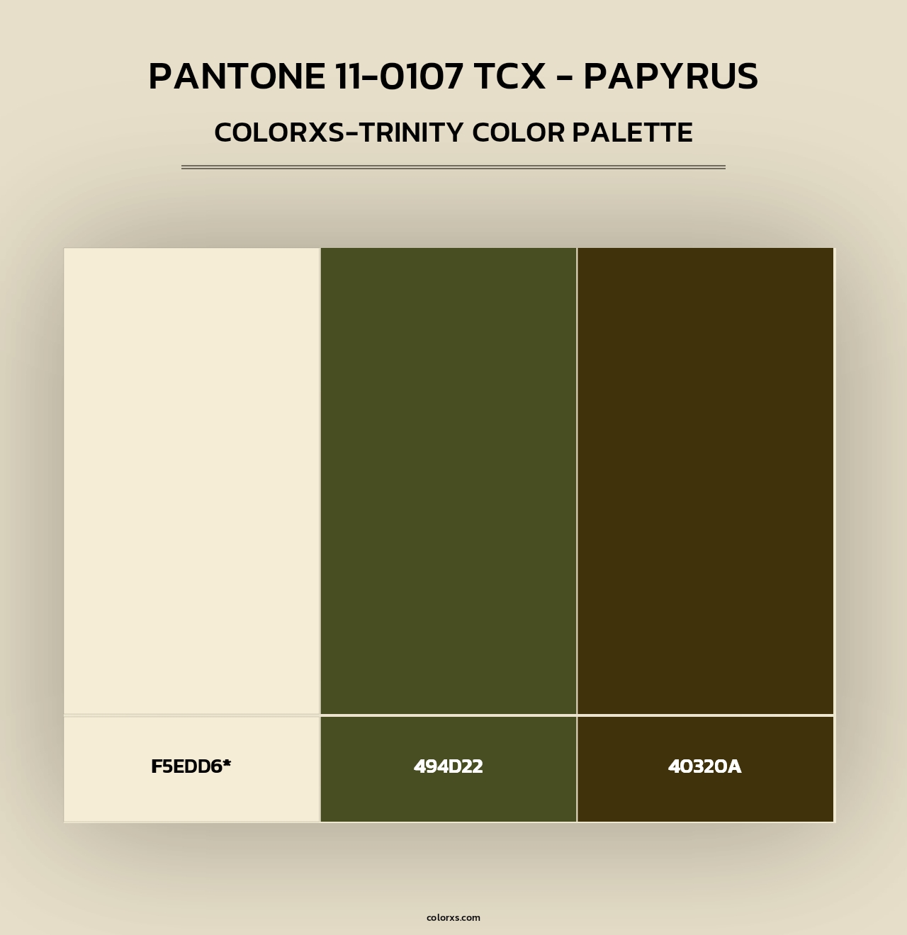 PANTONE 11-0107 TCX - Papyrus - Colorxs Trinity Palette