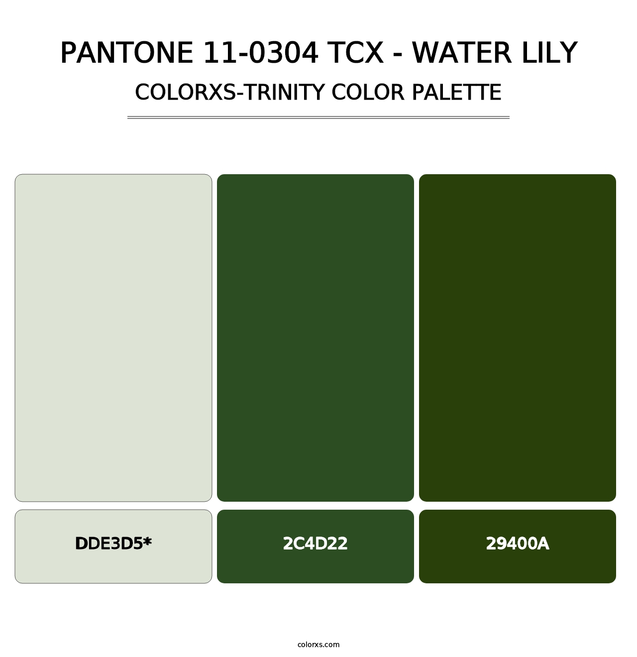 PANTONE 11-0304 TCX - Water Lily - Colorxs Trinity Palette