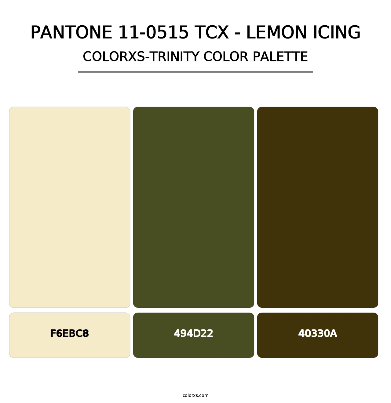 PANTONE 11-0515 TCX - Lemon Icing - Colorxs Trinity Palette