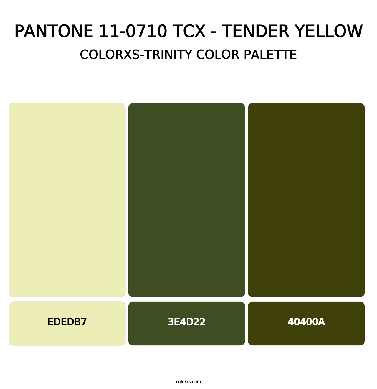 PANTONE 11-0710 TCX - Tender Yellow - Colorxs Trinity Palette