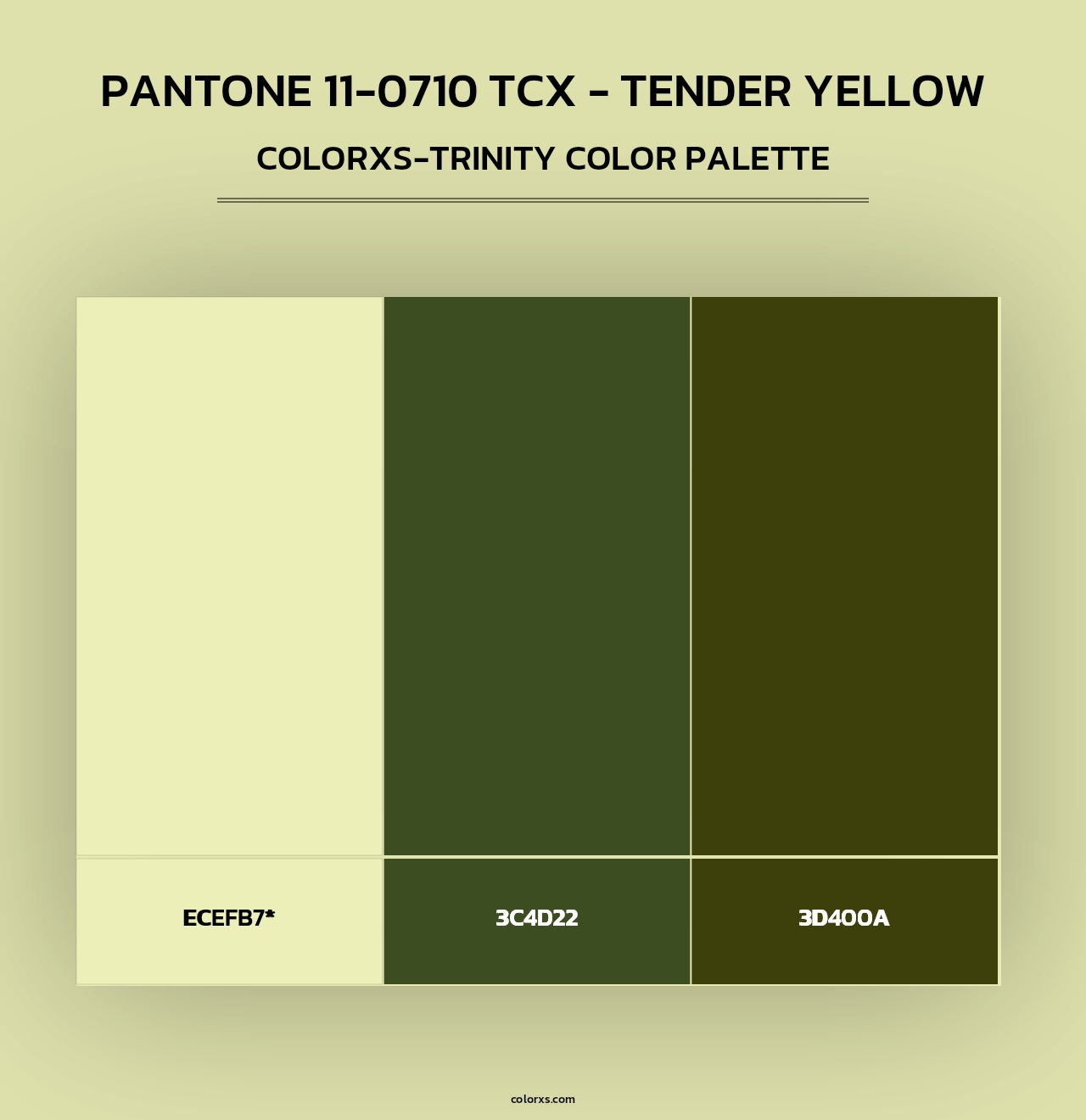 PANTONE 11-0710 TCX - Tender Yellow - Colorxs Trinity Palette
