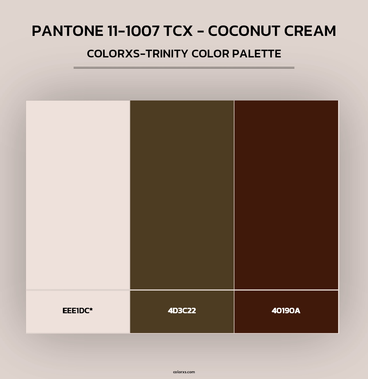 PANTONE 11-1007 TCX - Coconut Cream - Colorxs Trinity Palette