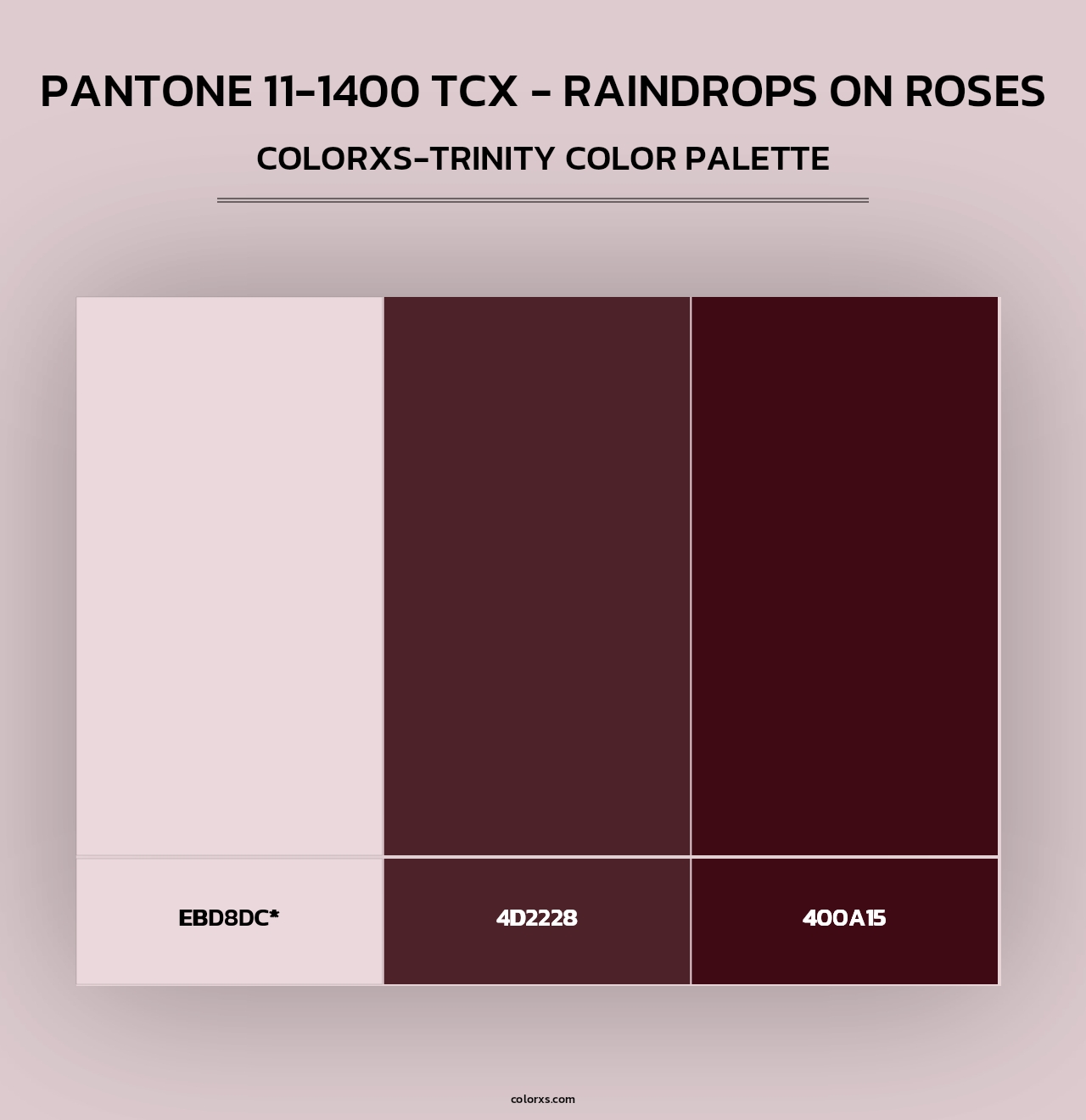 PANTONE 11-1400 TCX - Raindrops on Roses - Colorxs Trinity Palette