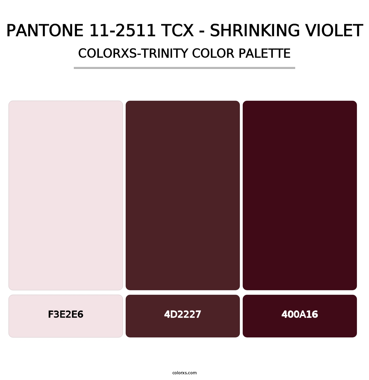 PANTONE 11-2511 TCX - Shrinking Violet - Colorxs Trinity Palette