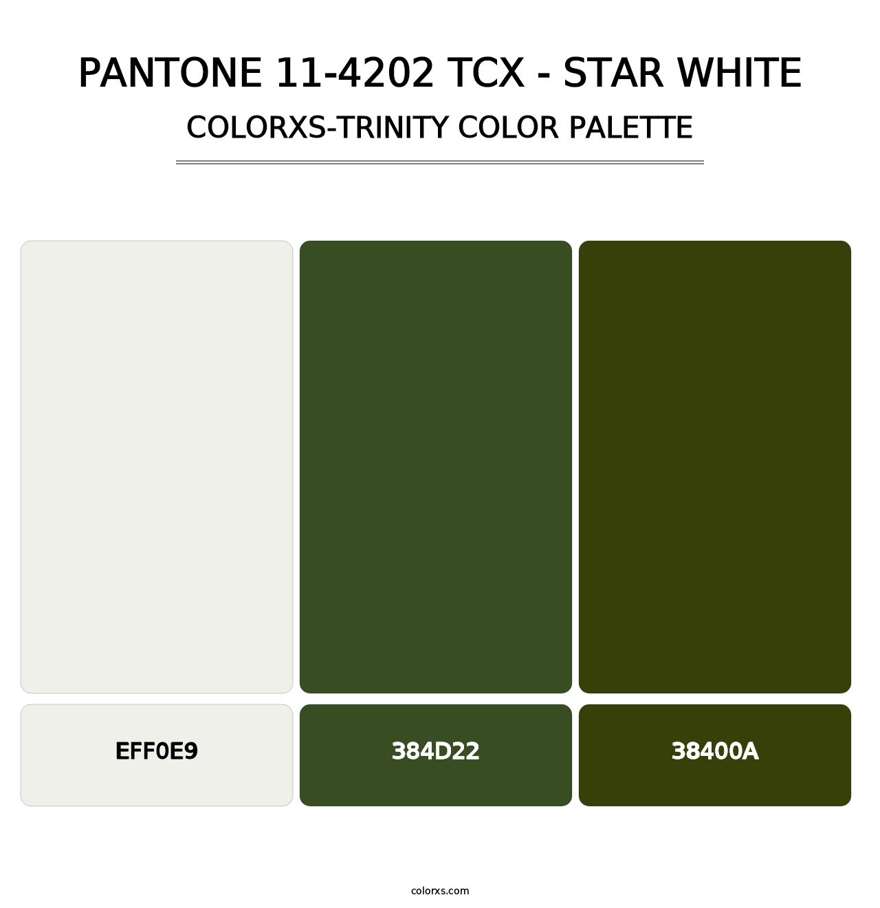 PANTONE 11-4202 TCX - Star White - Colorxs Trinity Palette