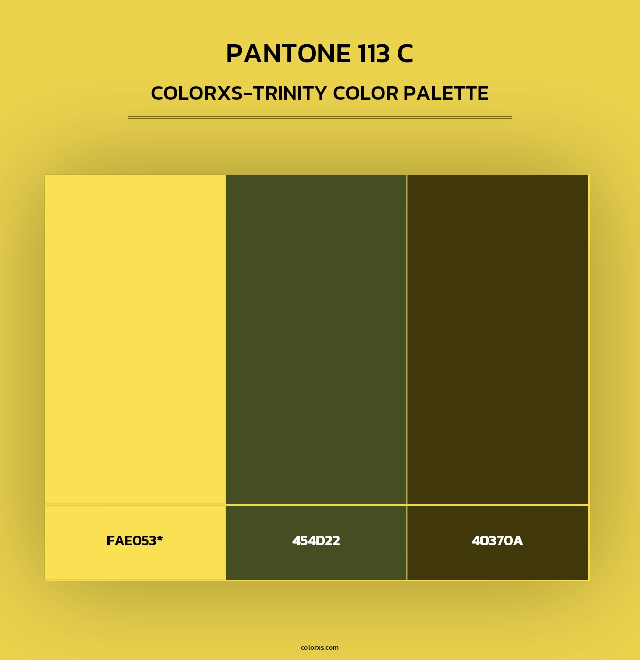 PANTONE 113 C - Colorxs Trinity Palette