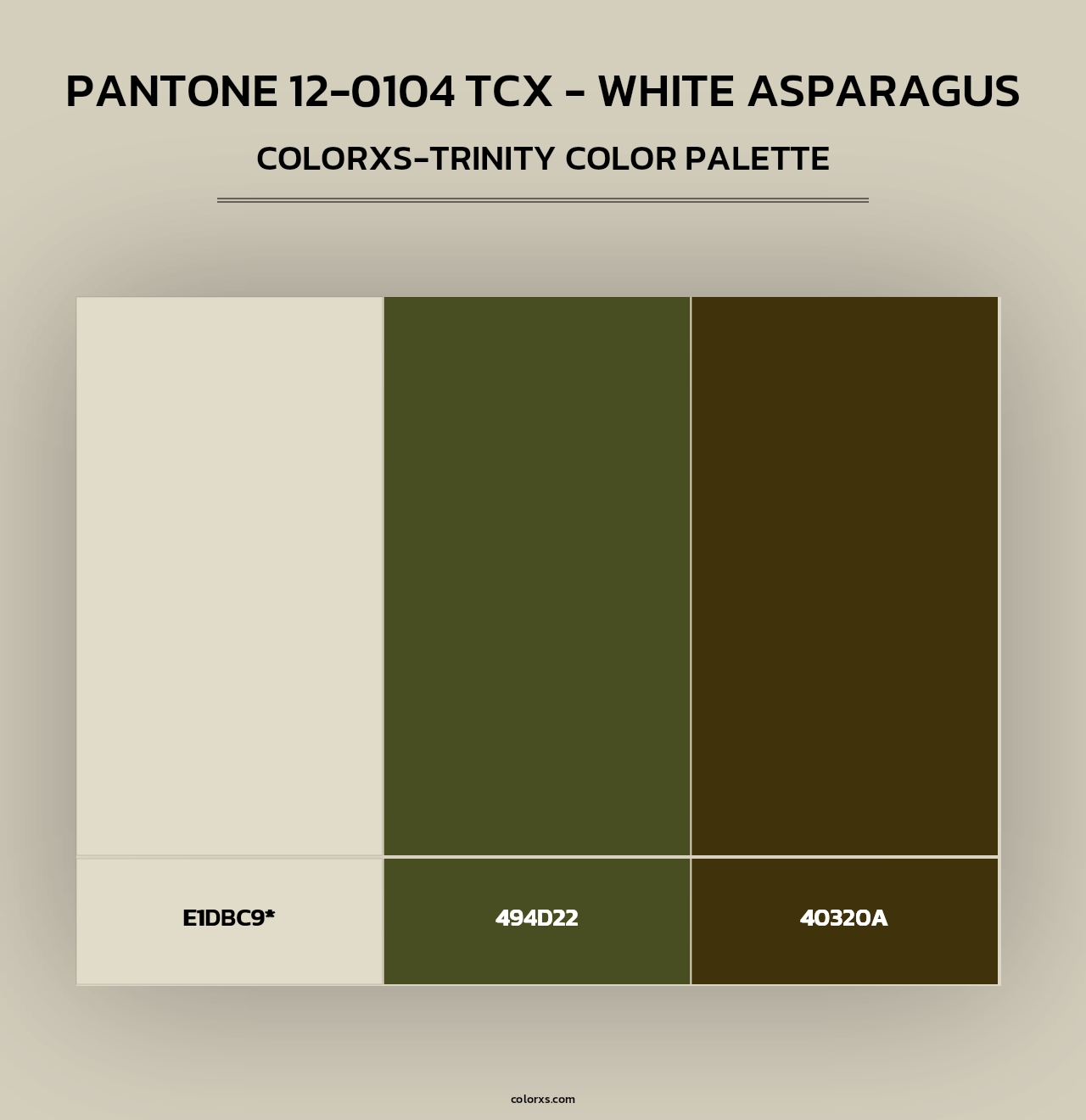 PANTONE 12-0104 TCX - White Asparagus - Colorxs Trinity Palette