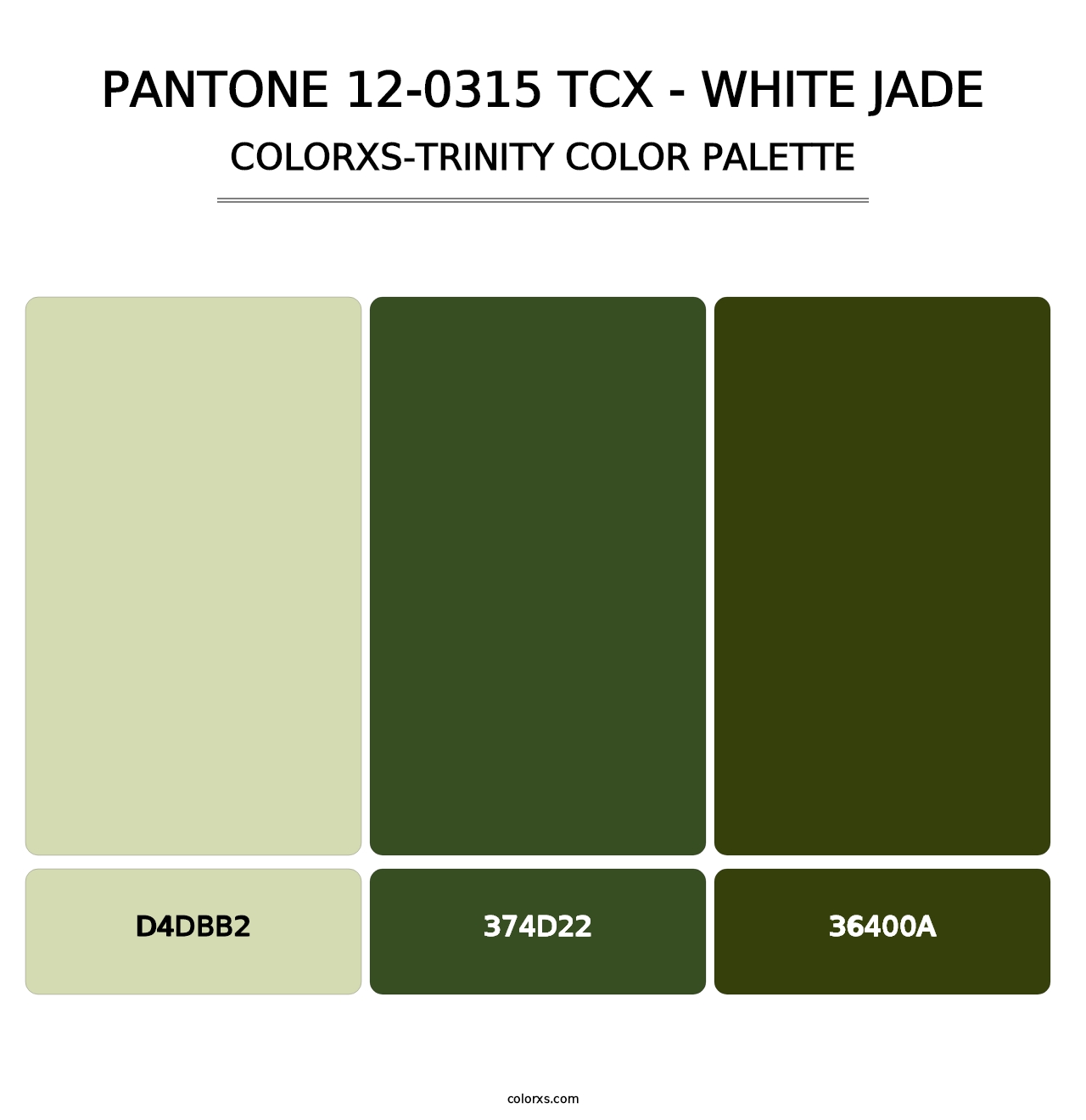 PANTONE 12-0315 TCX - White Jade - Colorxs Trinity Palette