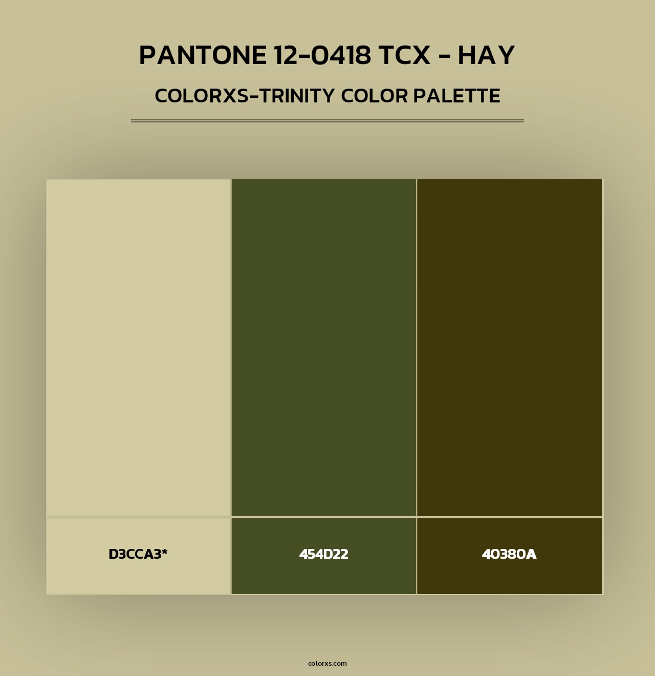 PANTONE 12-0418 TCX - Hay - Colorxs Trinity Palette