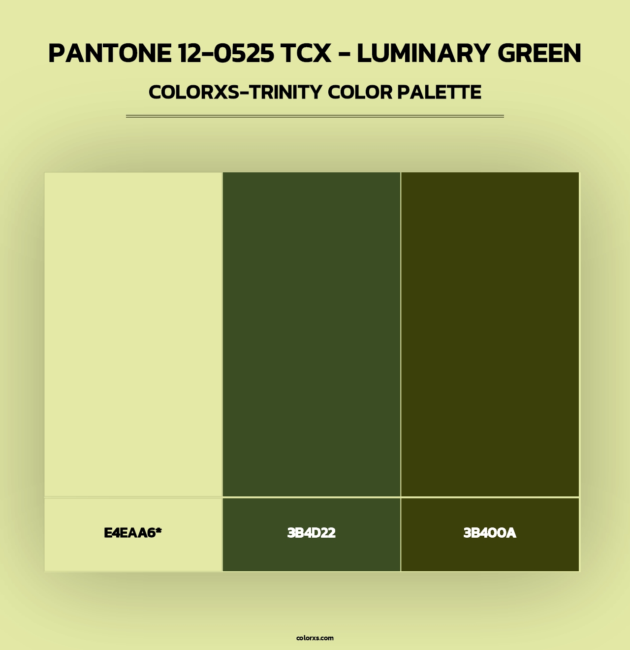 PANTONE 12-0525 TCX - Luminary Green - Colorxs Trinity Palette