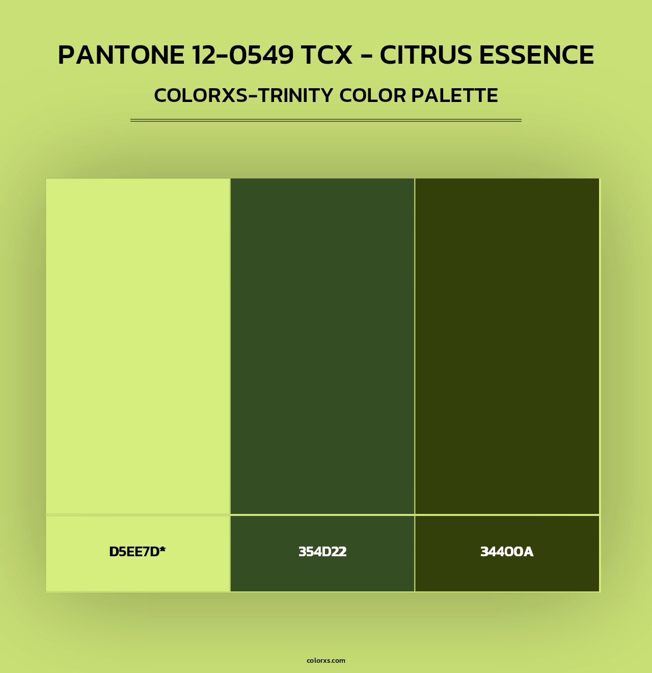 PANTONE 12-0549 TCX - Citrus Essence - Colorxs Trinity Palette