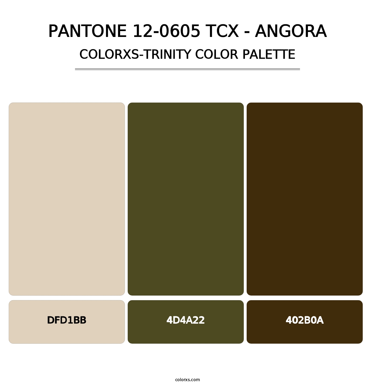PANTONE 12-0605 TCX - Angora - Colorxs Trinity Palette