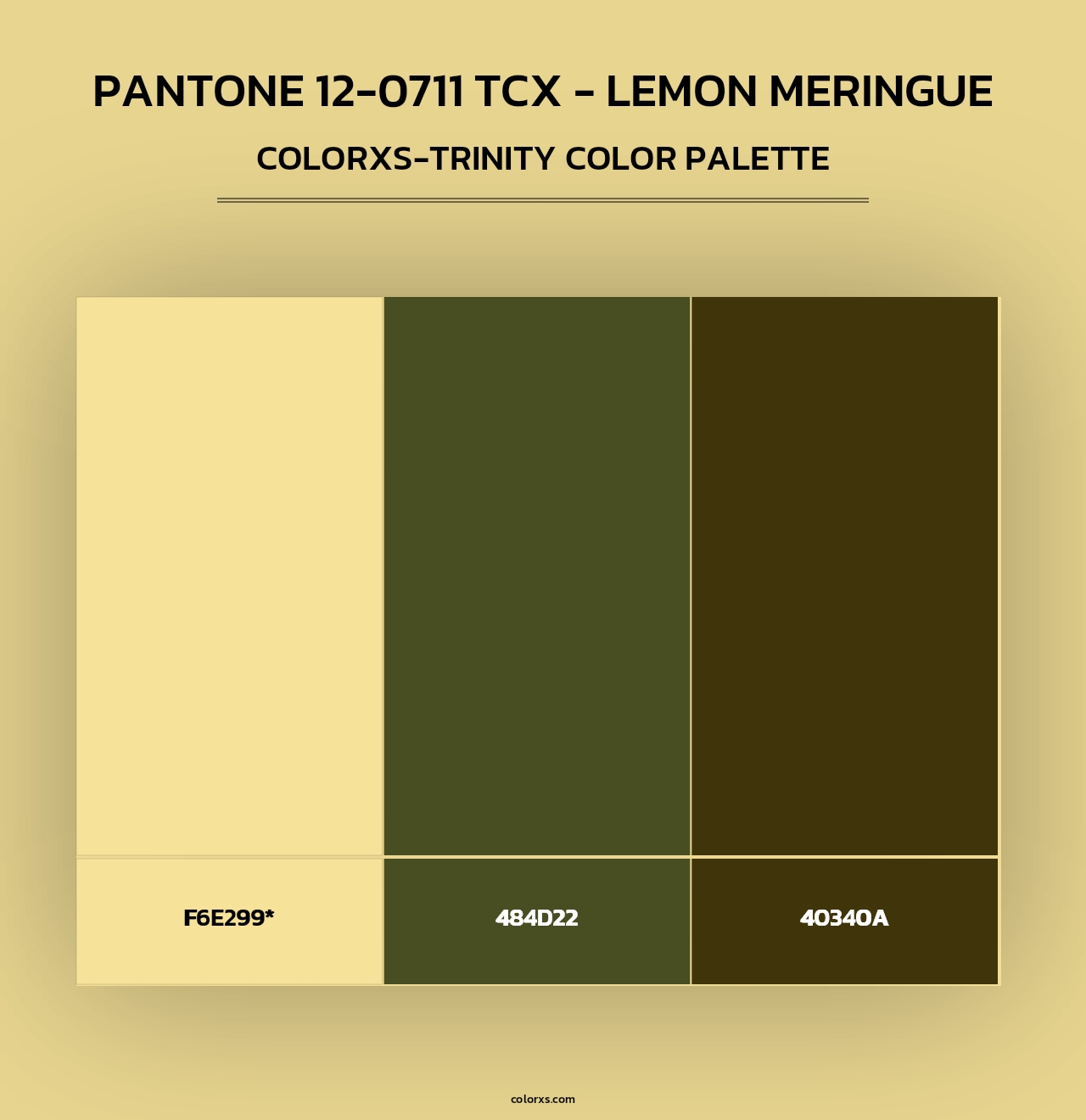 PANTONE 12-0711 TCX - Lemon Meringue - Colorxs Trinity Palette