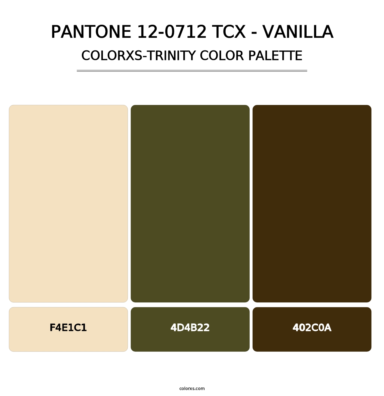 PANTONE 12-0712 TCX - Vanilla - Colorxs Trinity Palette