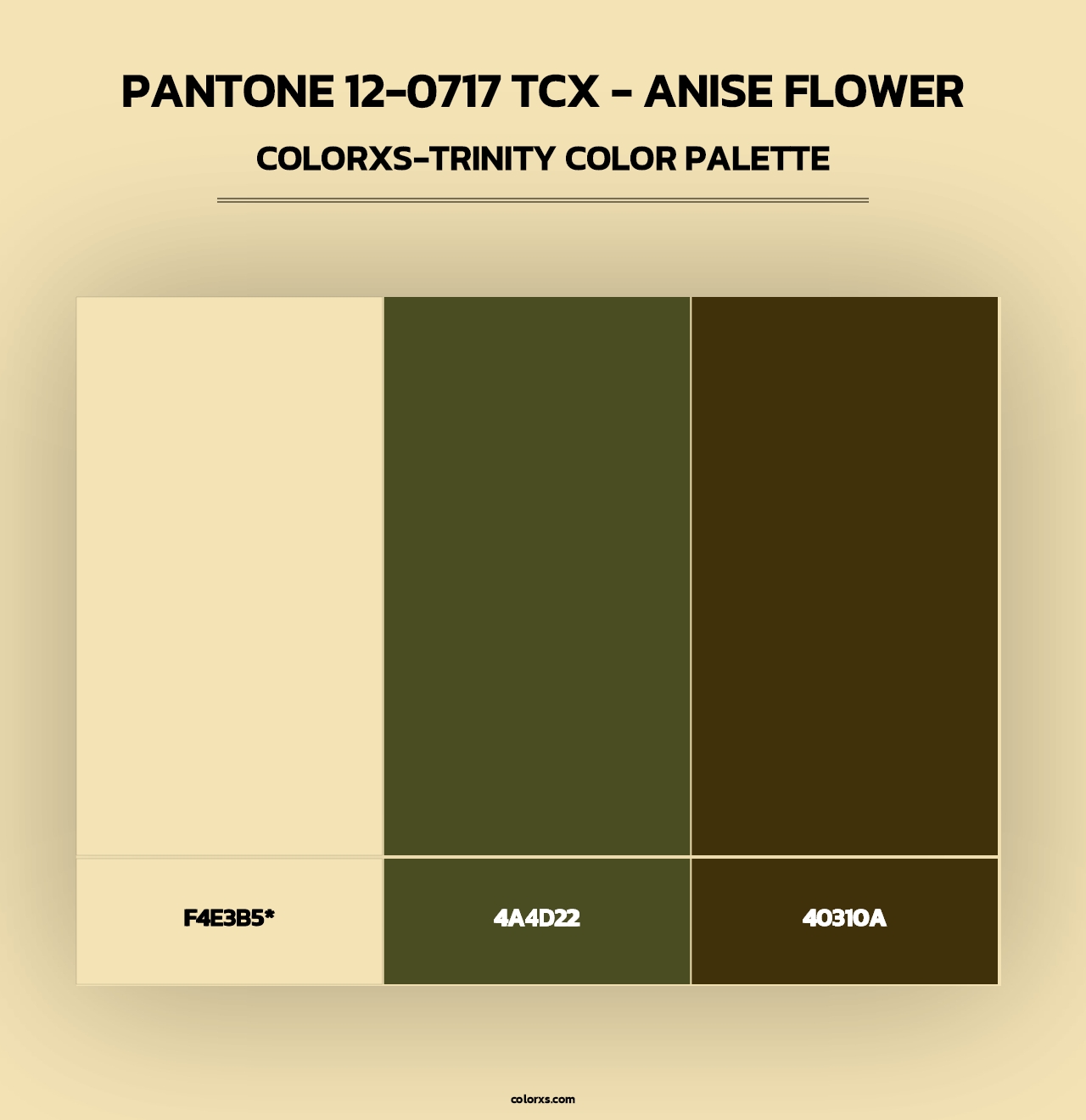 PANTONE 12-0717 TCX - Anise Flower - Colorxs Trinity Palette