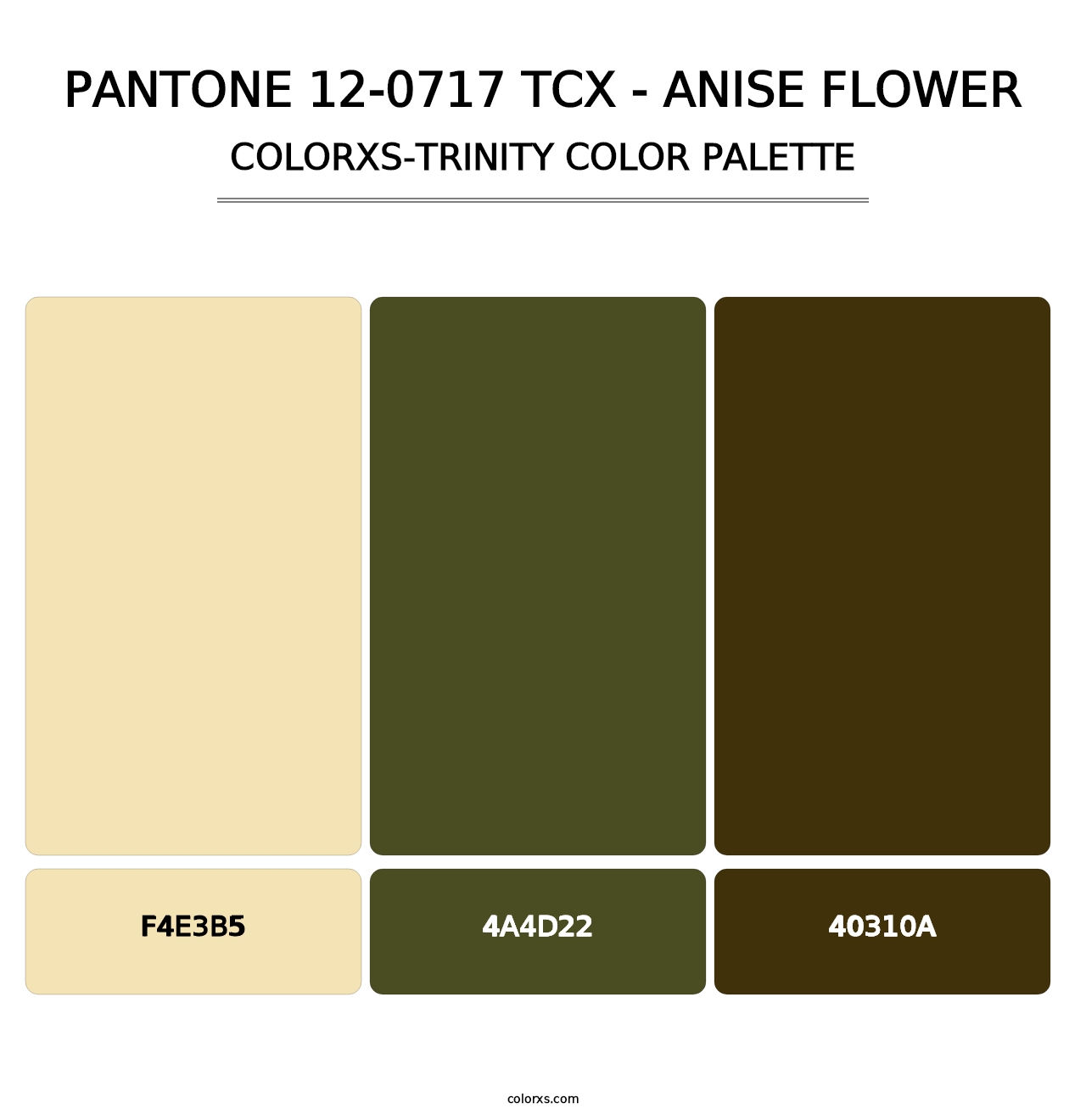 PANTONE 12-0717 TCX - Anise Flower - Colorxs Trinity Palette