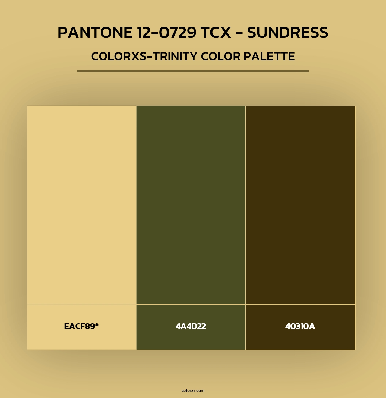 PANTONE 12-0729 TCX - Sundress - Colorxs Trinity Palette