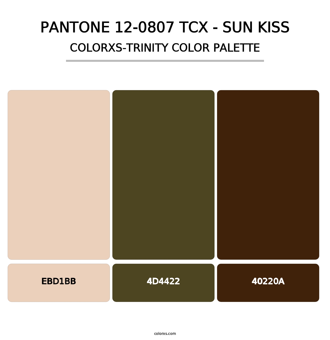 PANTONE 12-0807 TCX - Sun Kiss - Colorxs Trinity Palette