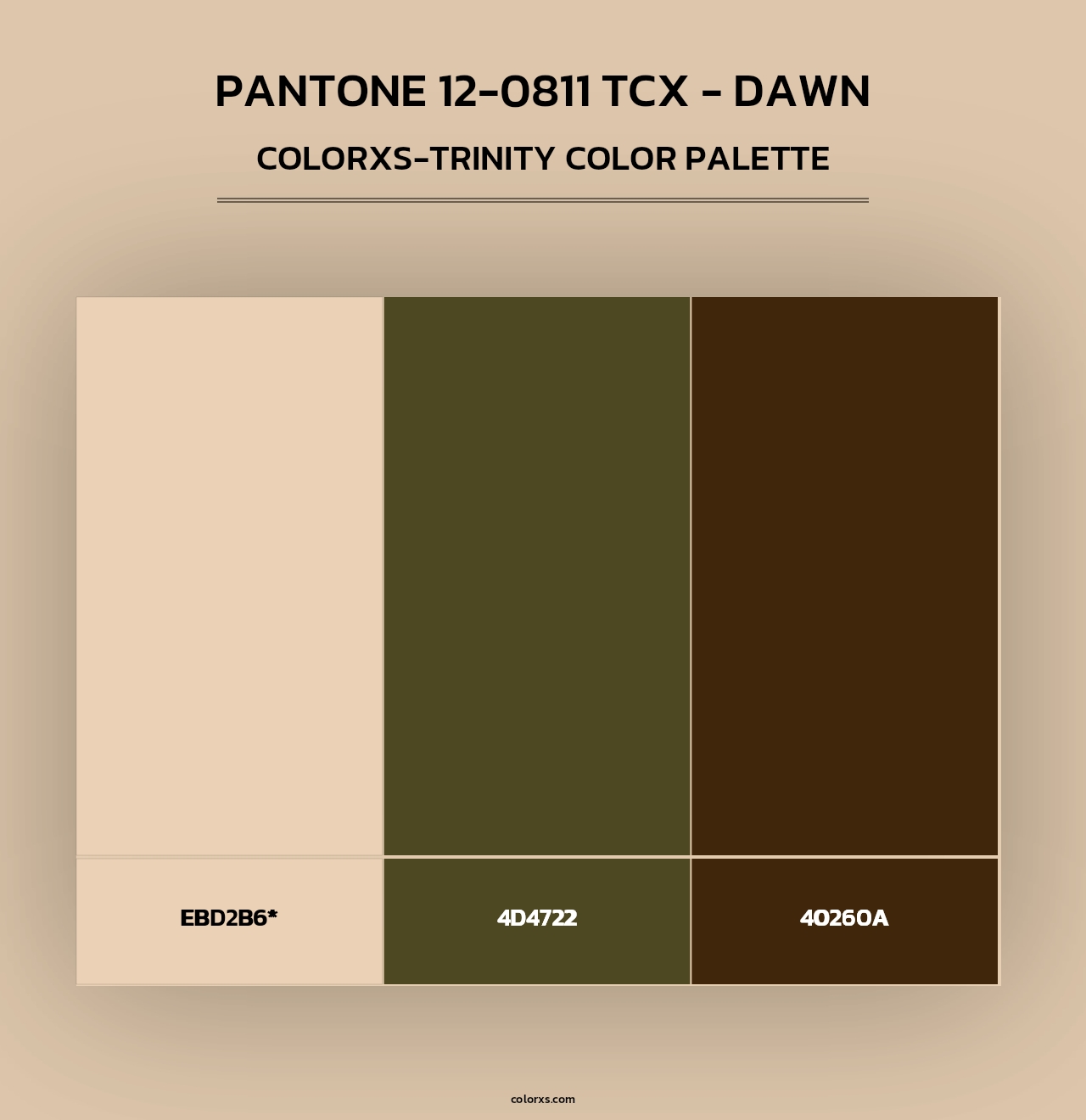 PANTONE 12-0811 TCX - Dawn - Colorxs Trinity Palette