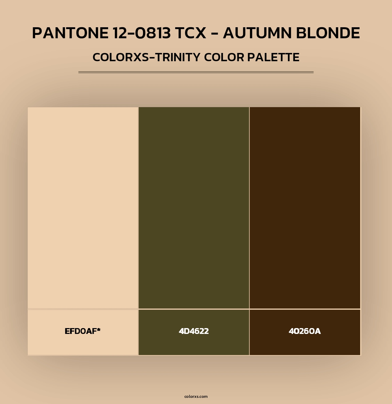 PANTONE 12-0813 TCX - Autumn Blonde - Colorxs Trinity Palette
