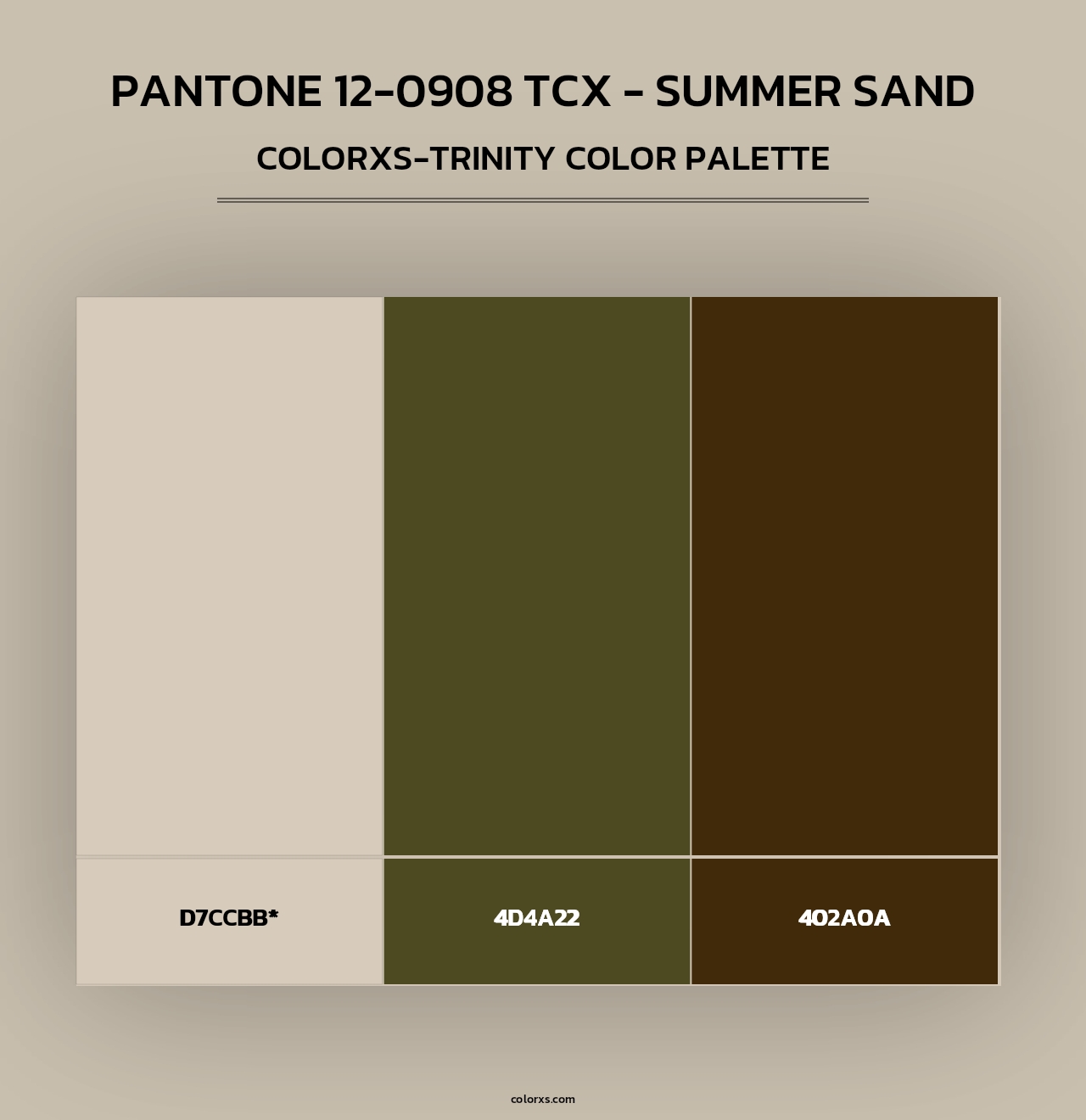 PANTONE 12-0908 TCX - Summer Sand - Colorxs Trinity Palette