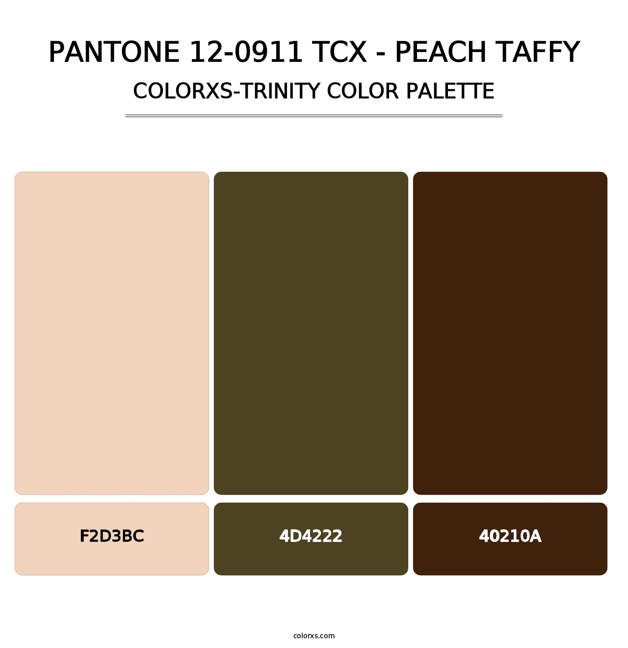 PANTONE 12-0911 TCX - Peach Taffy - Colorxs Trinity Palette