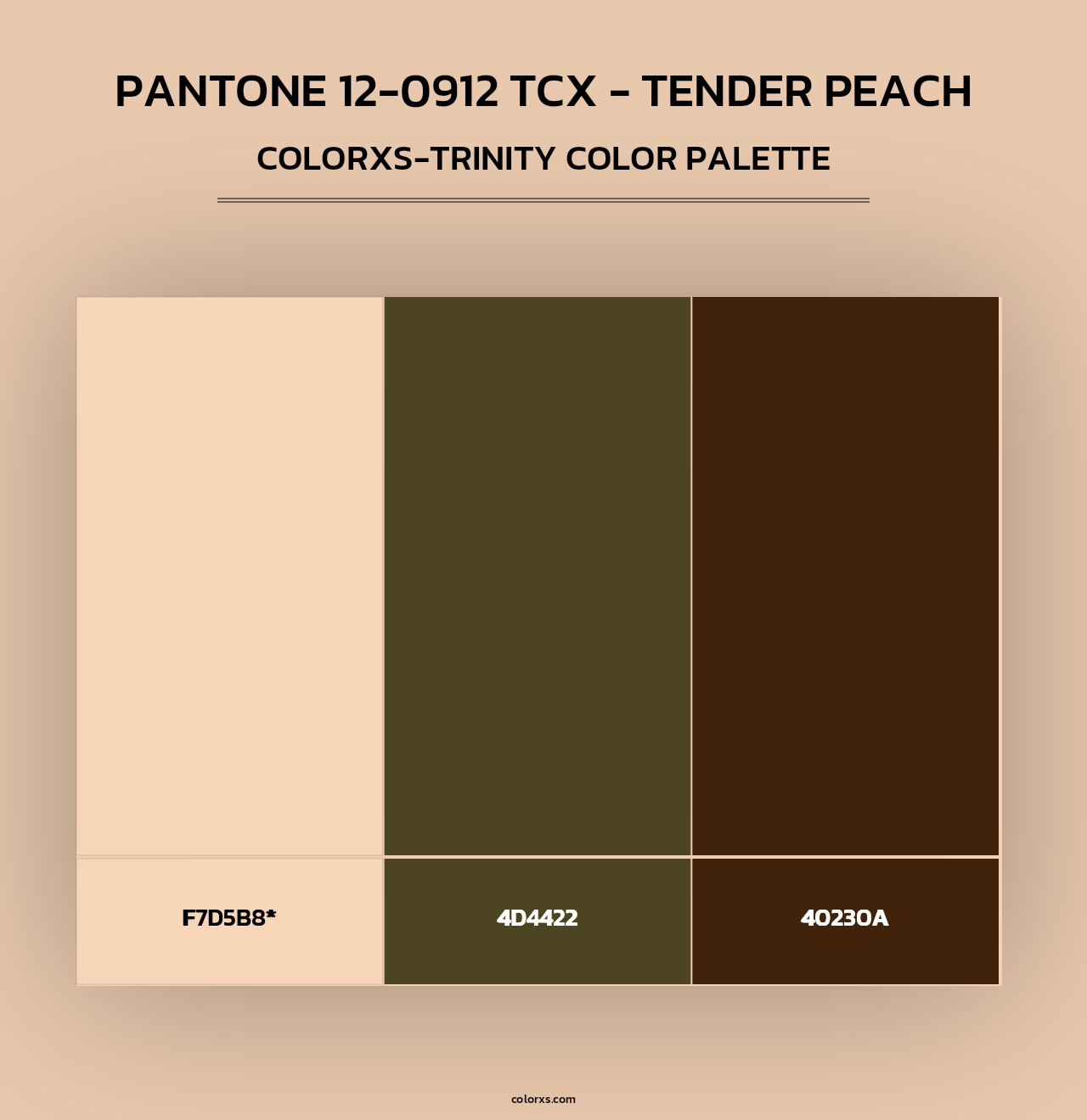 PANTONE 12-0912 TCX - Tender Peach - Colorxs Trinity Palette