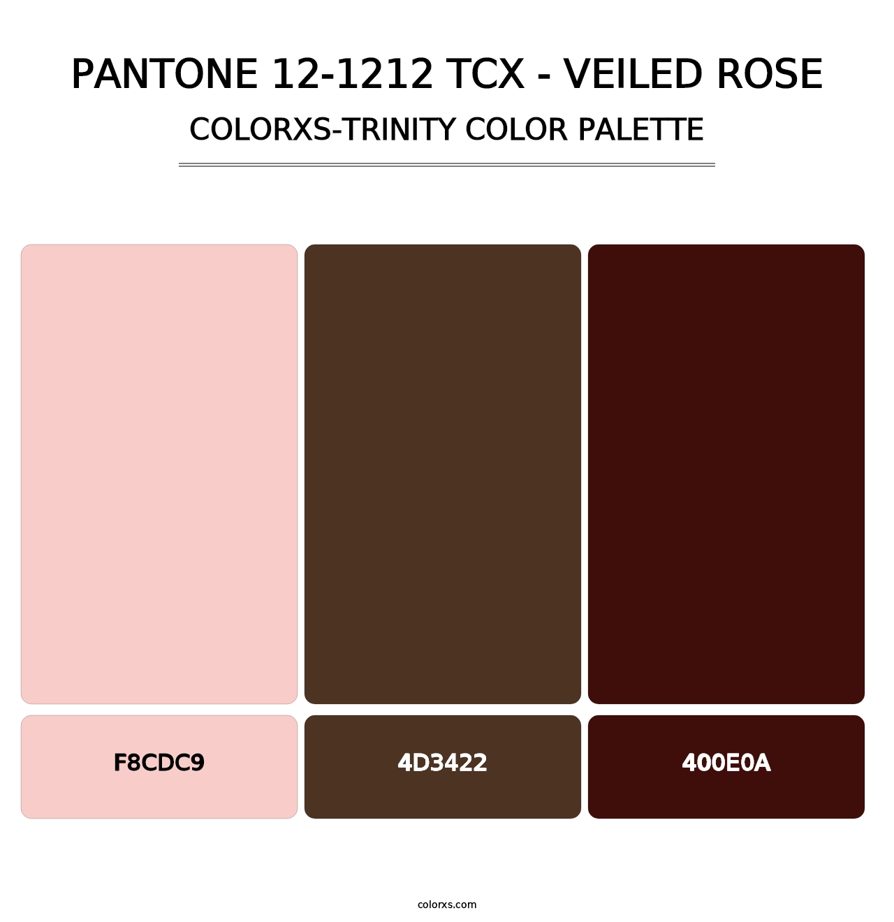 PANTONE 12-1212 TCX - Veiled Rose - Colorxs Trinity Palette