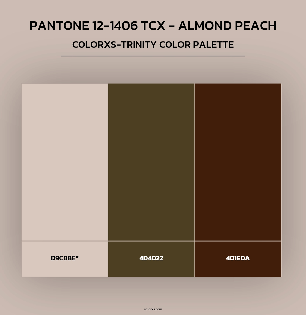 PANTONE 12-1406 TCX - Almond Peach - Colorxs Trinity Palette