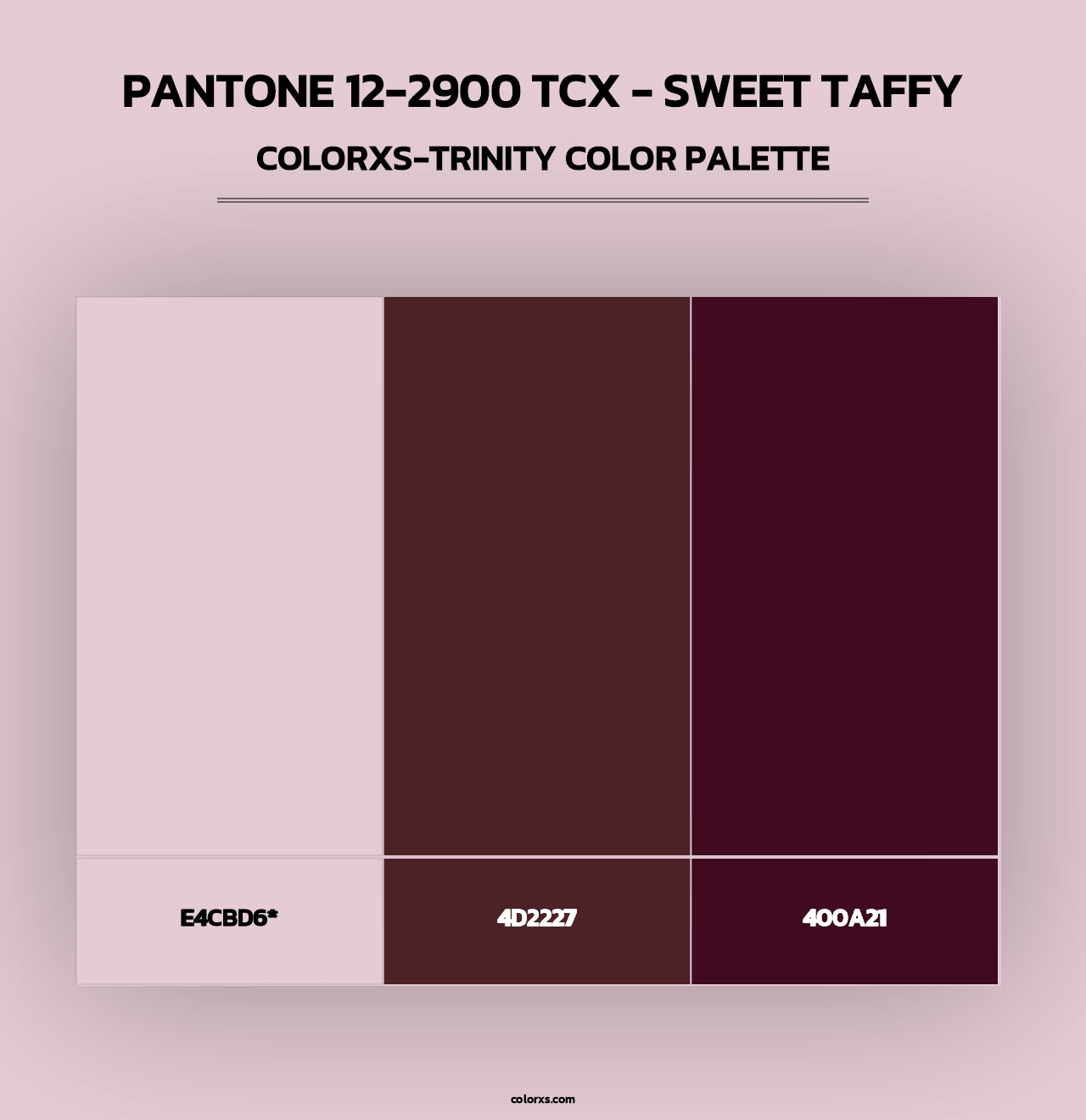 PANTONE 12-2900 TCX - Sweet Taffy - Colorxs Trinity Palette