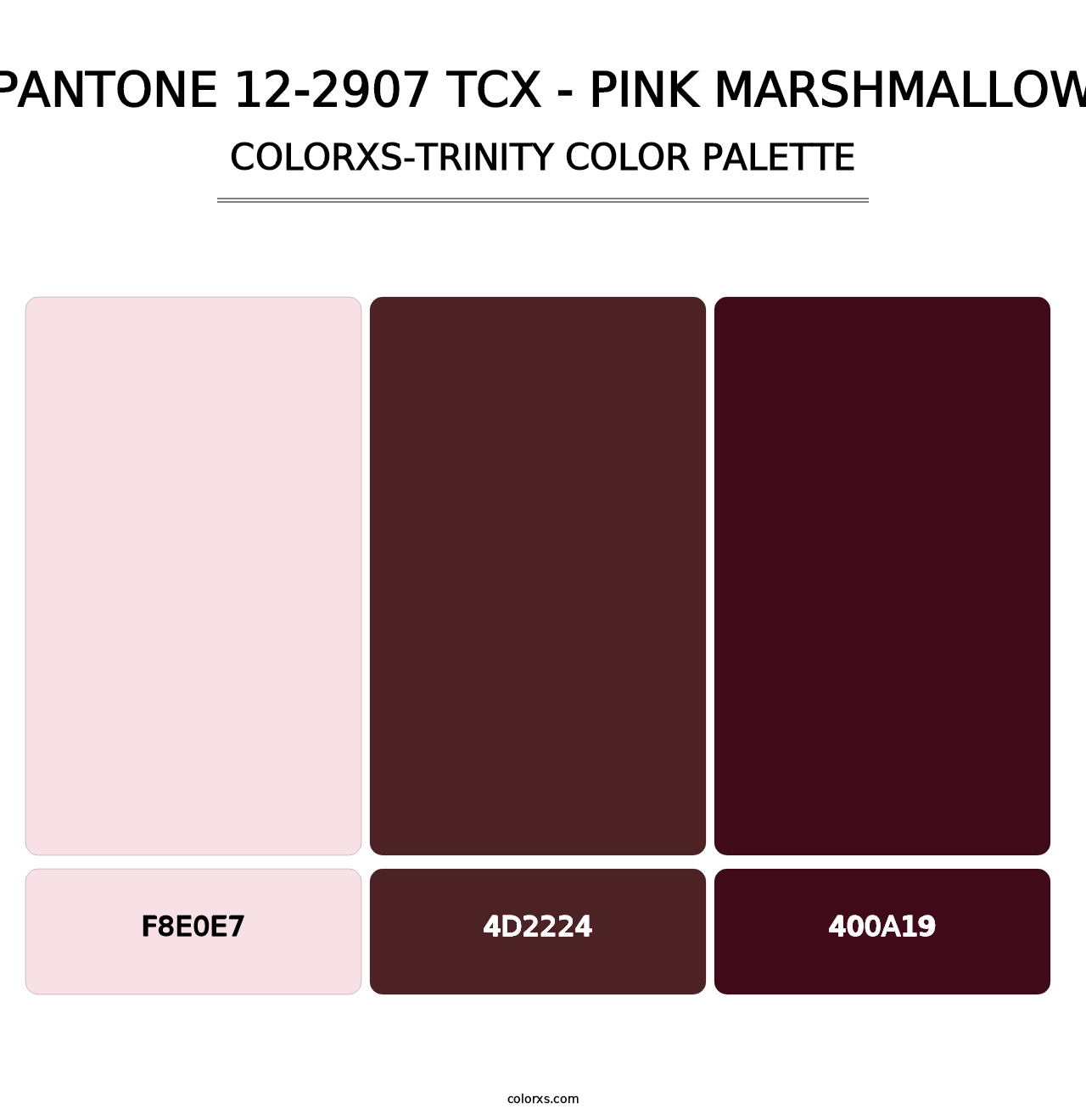 PANTONE 12-2907 TCX - Pink Marshmallow - Colorxs Trinity Palette