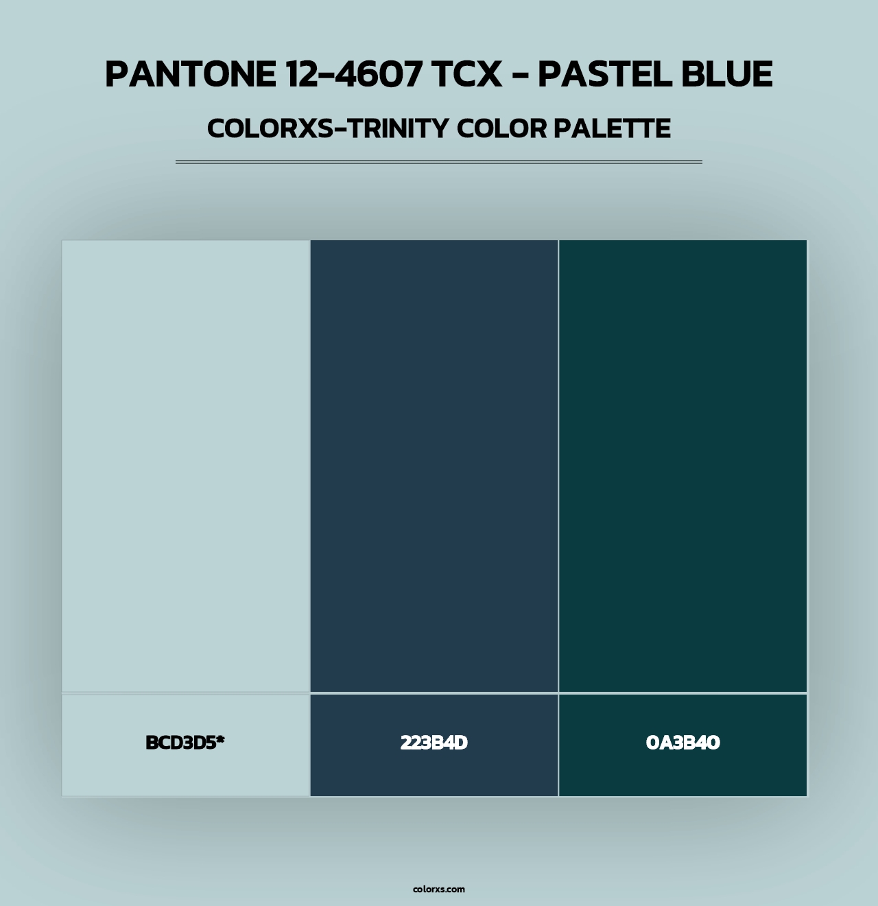 PANTONE 12-4607 TCX - Pastel Blue - Colorxs Trinity Palette