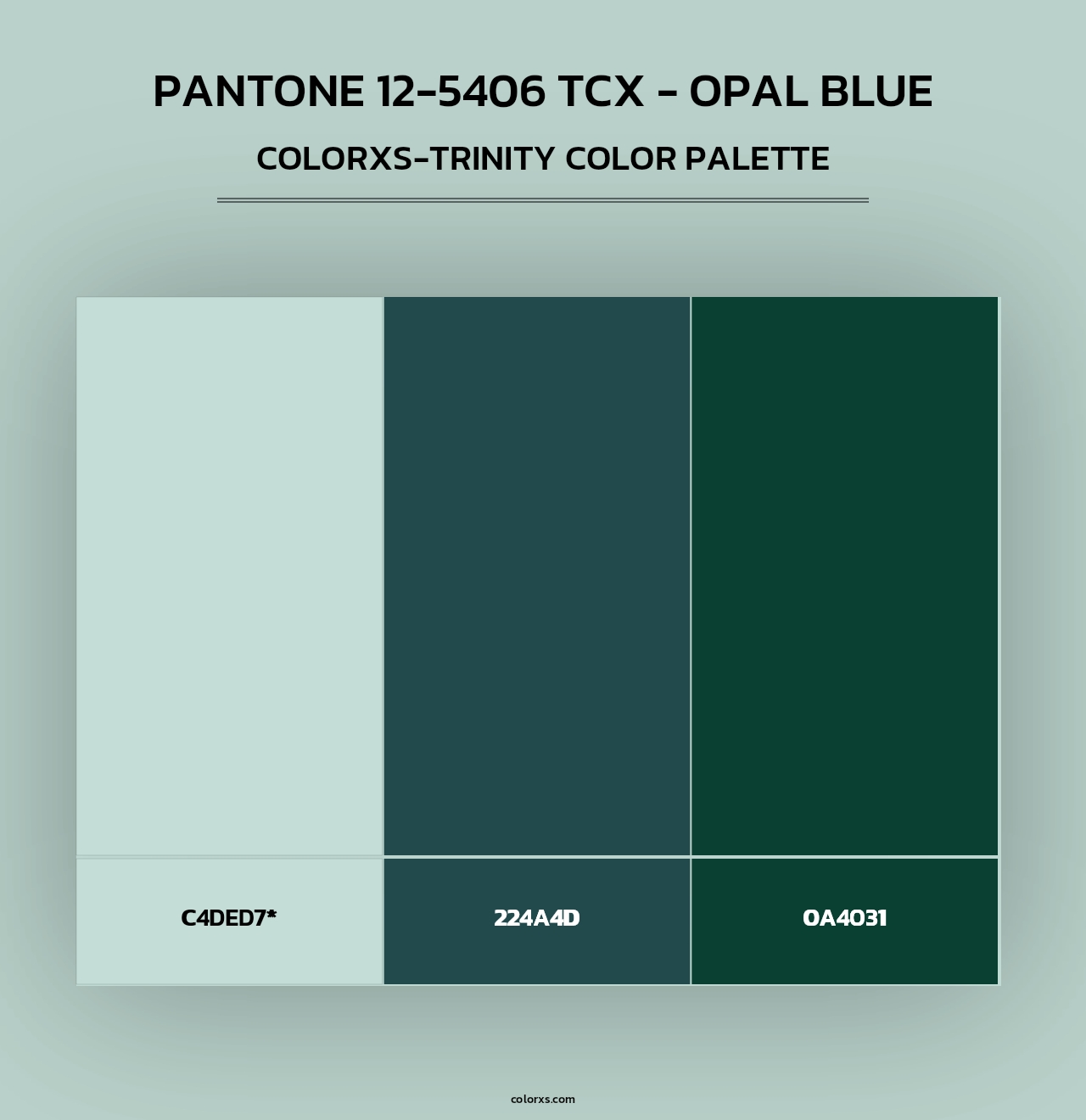 PANTONE 12-5406 TCX - Opal Blue - Colorxs Trinity Palette